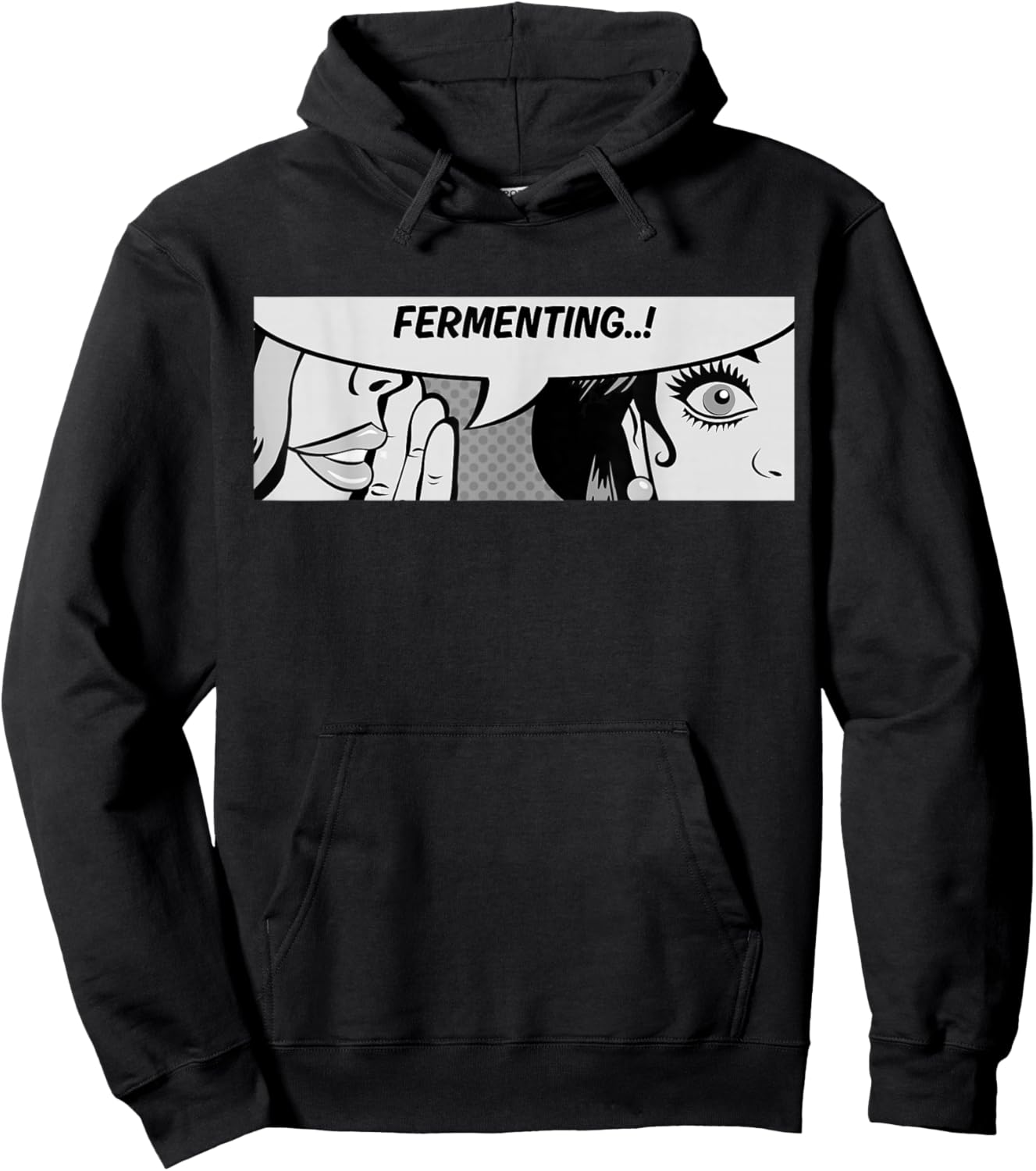 Fermenting - Women Whispering - Ferment - Comic Hoodie - Hoodie | Black