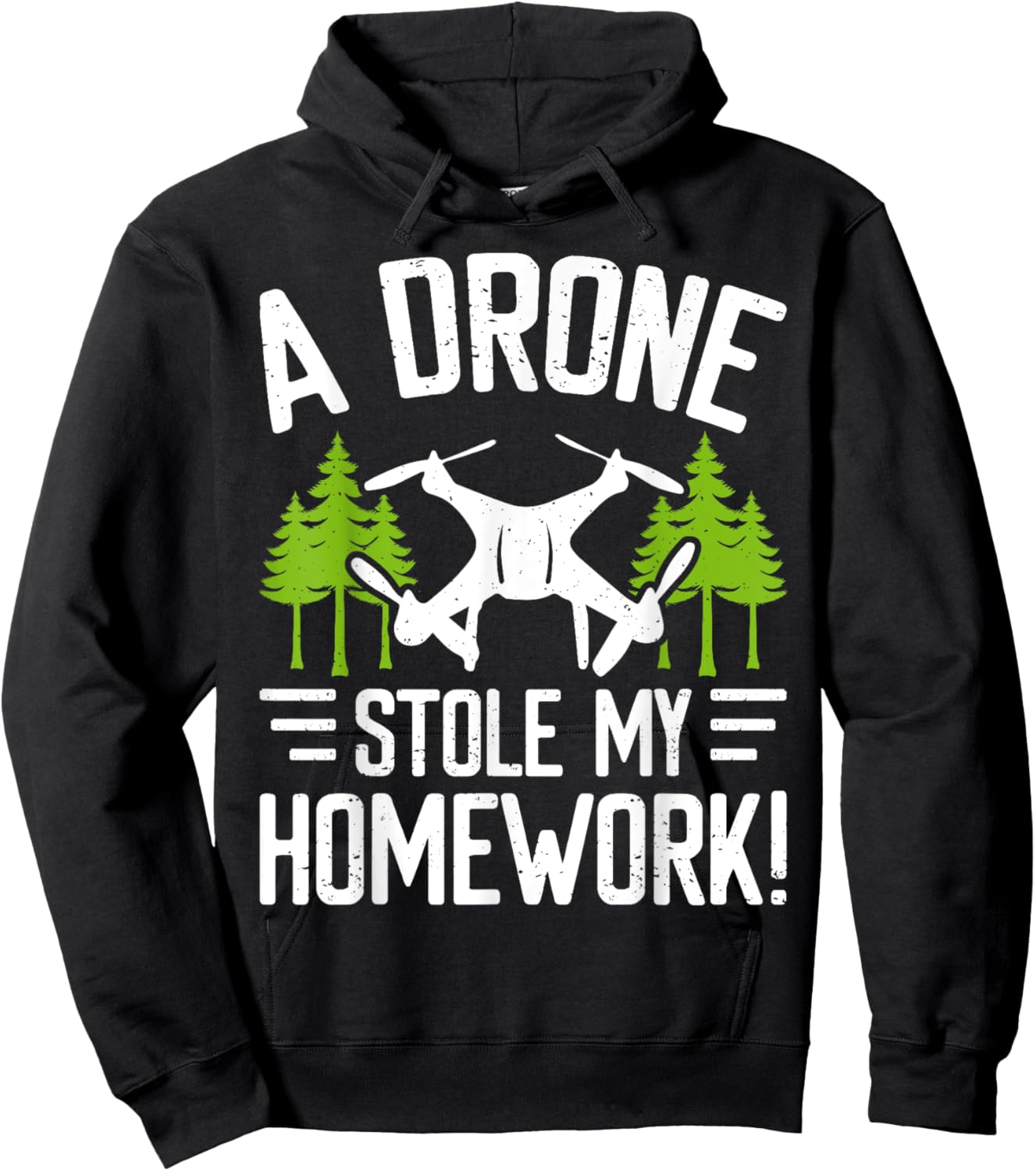 A Drone Stole My Homework Hoodie - Hoodie | Black