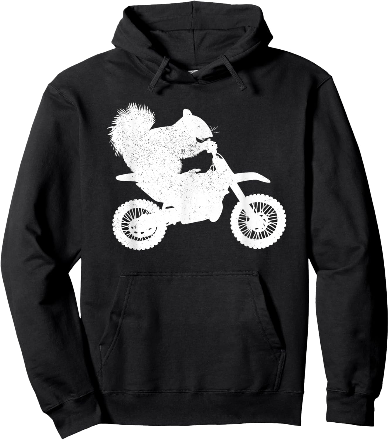 Funny Squirrel Dirt Bike Motocross Funny Dirtbike Squirrel Hoodie - Hoodie | Black