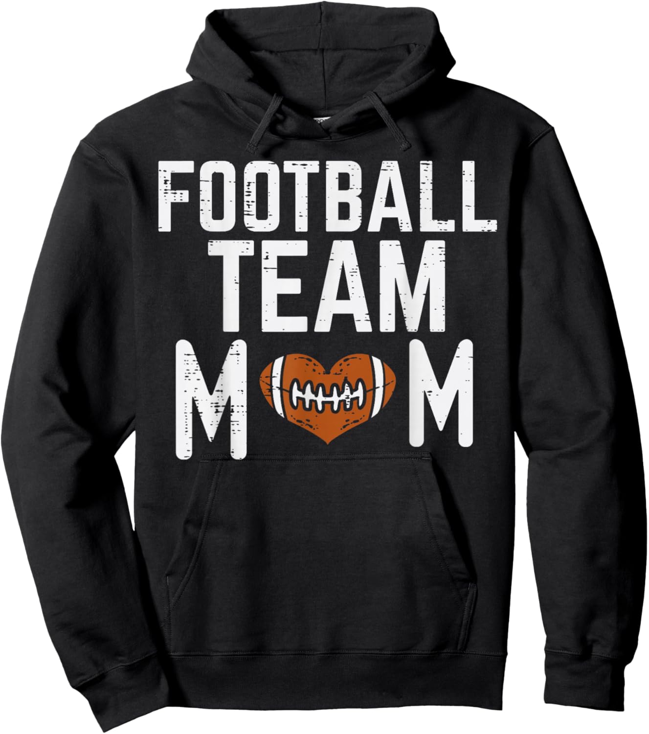 American Football Team Mom Family Matching Mommy Mama Women Hoodie - Hoodie | Black