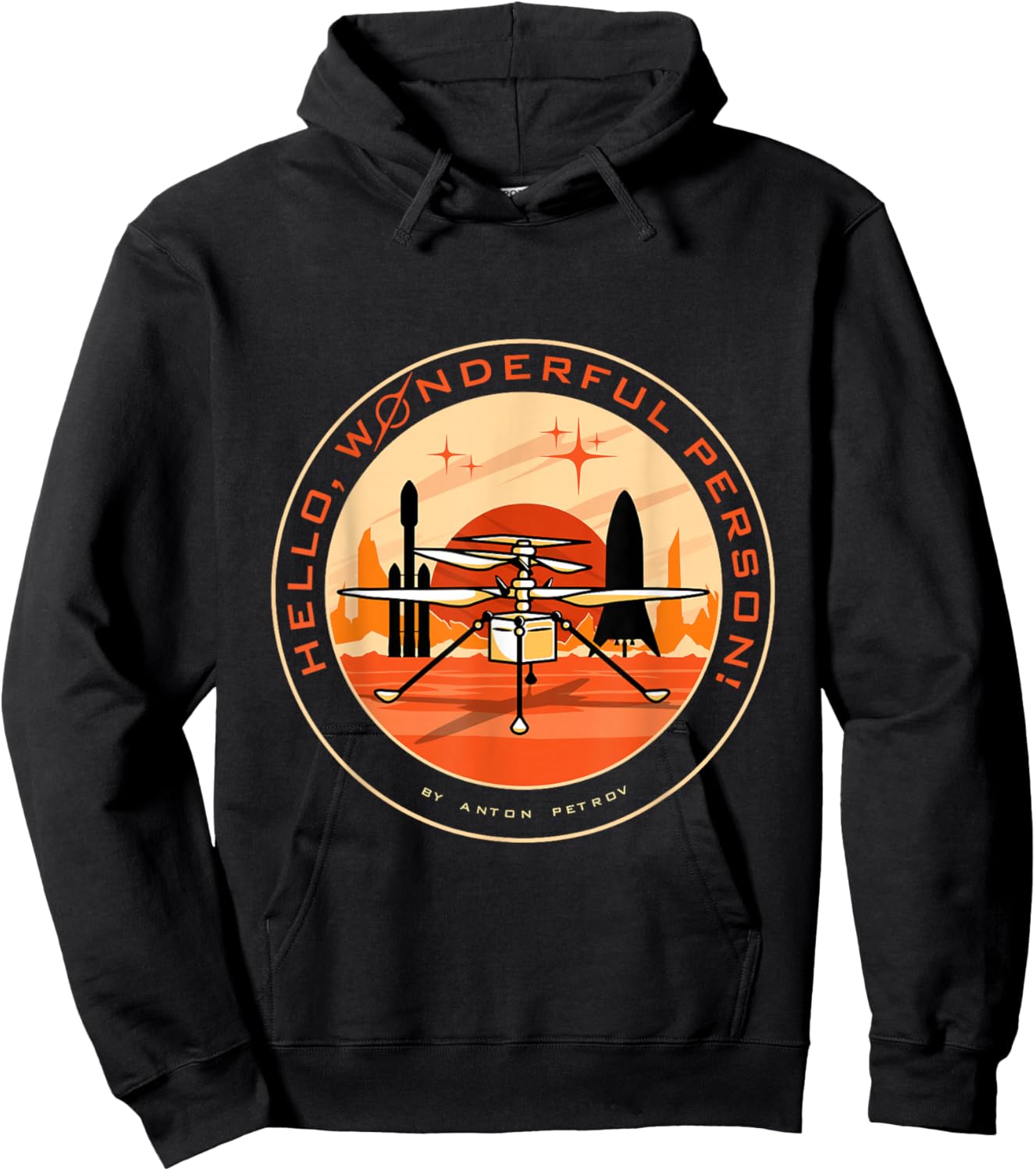 Wonderful Person on Mars Hoodie - Hoodie | Black