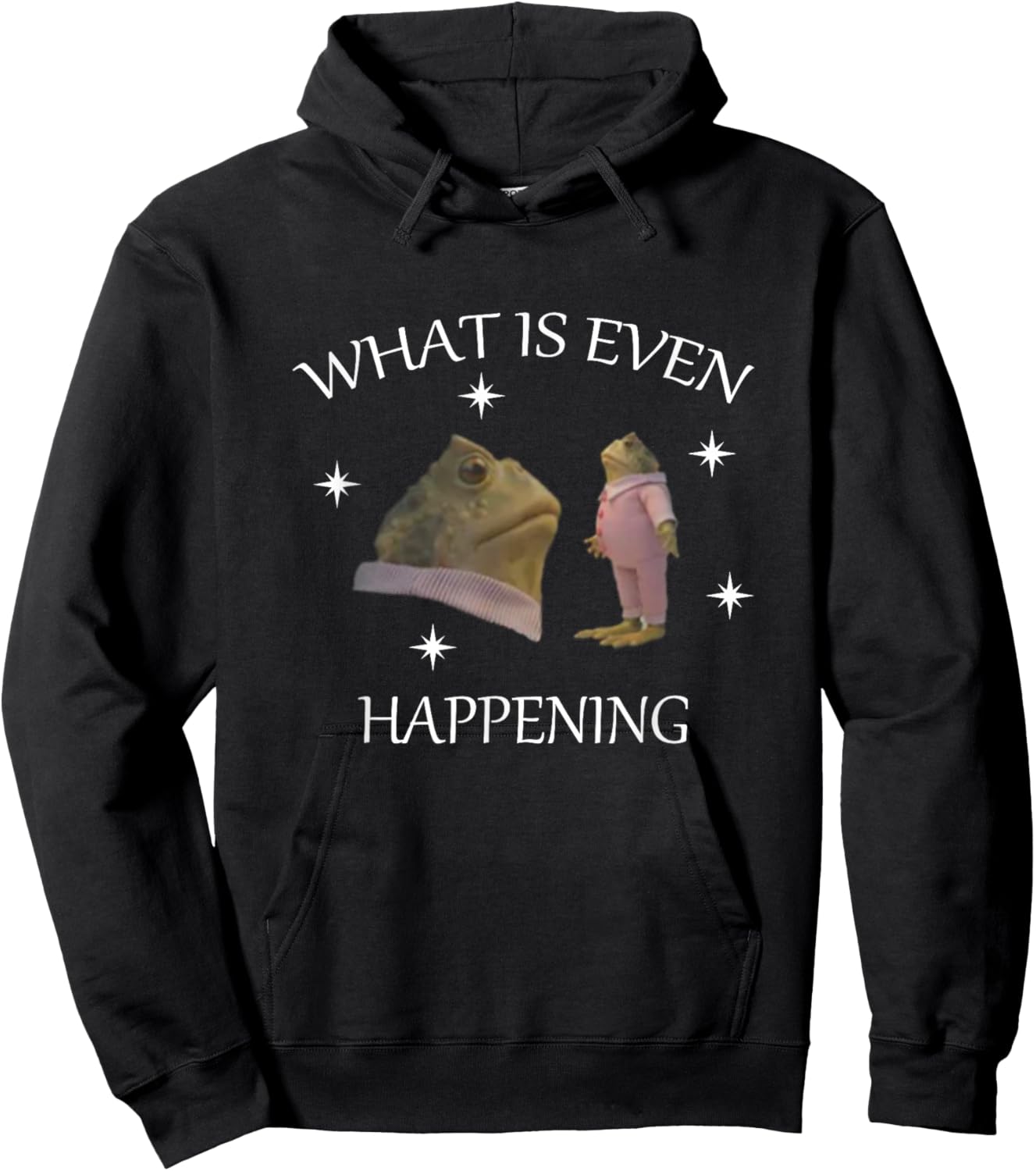 What Is Even Happening frog Hoodie - Hoodie | Black