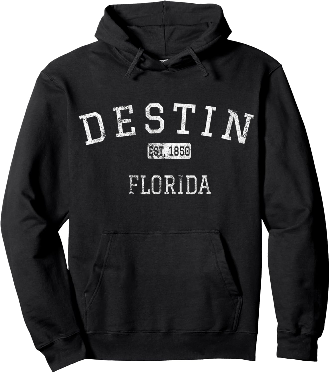 Destin Florida FL Vintage Hoodie - Hoodie | Black