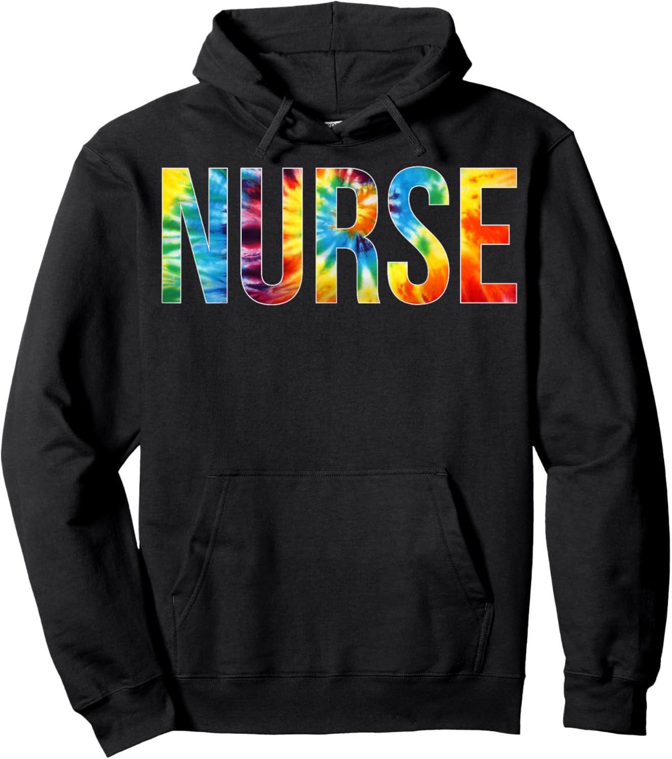 Nurse Appreciation Day Tie Dye For Work Hoodie - Hoodie | Black
