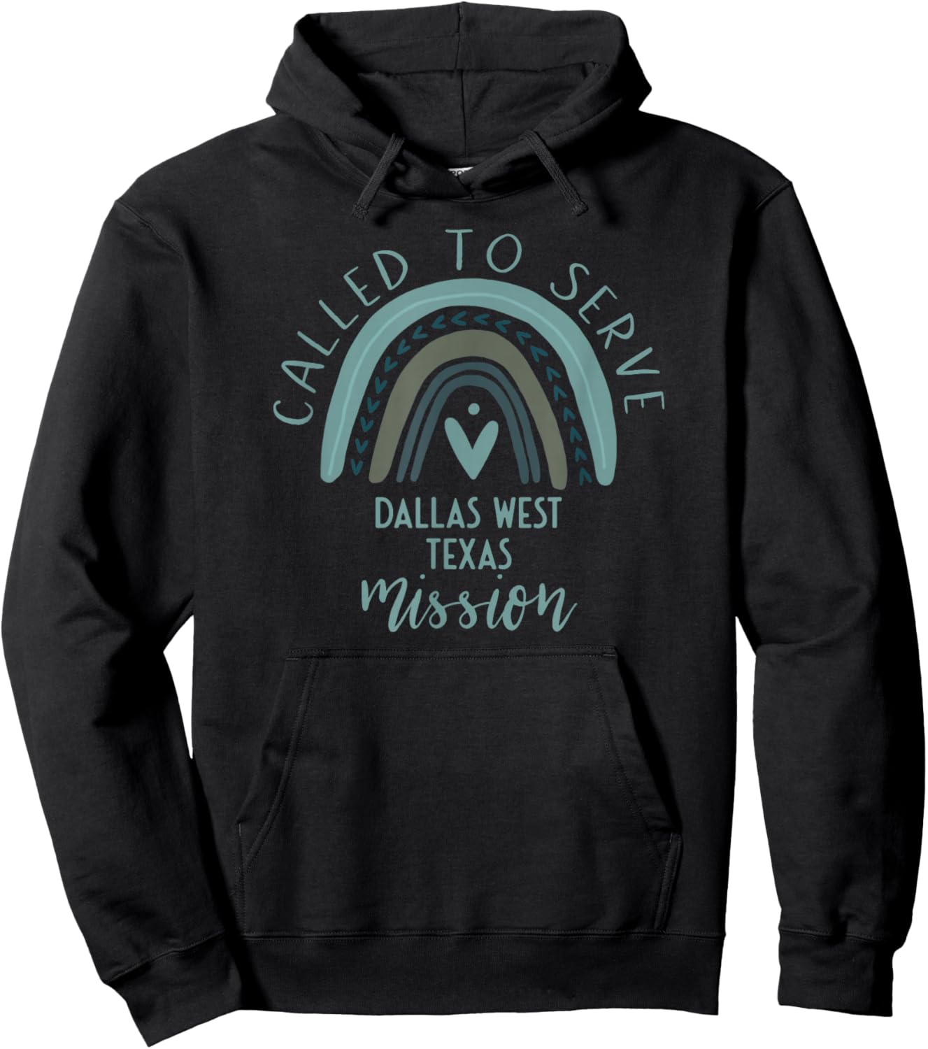 Called To Serve Boho Rainbow Dallas West Texas Mission Hoodie - Hoodie | Black