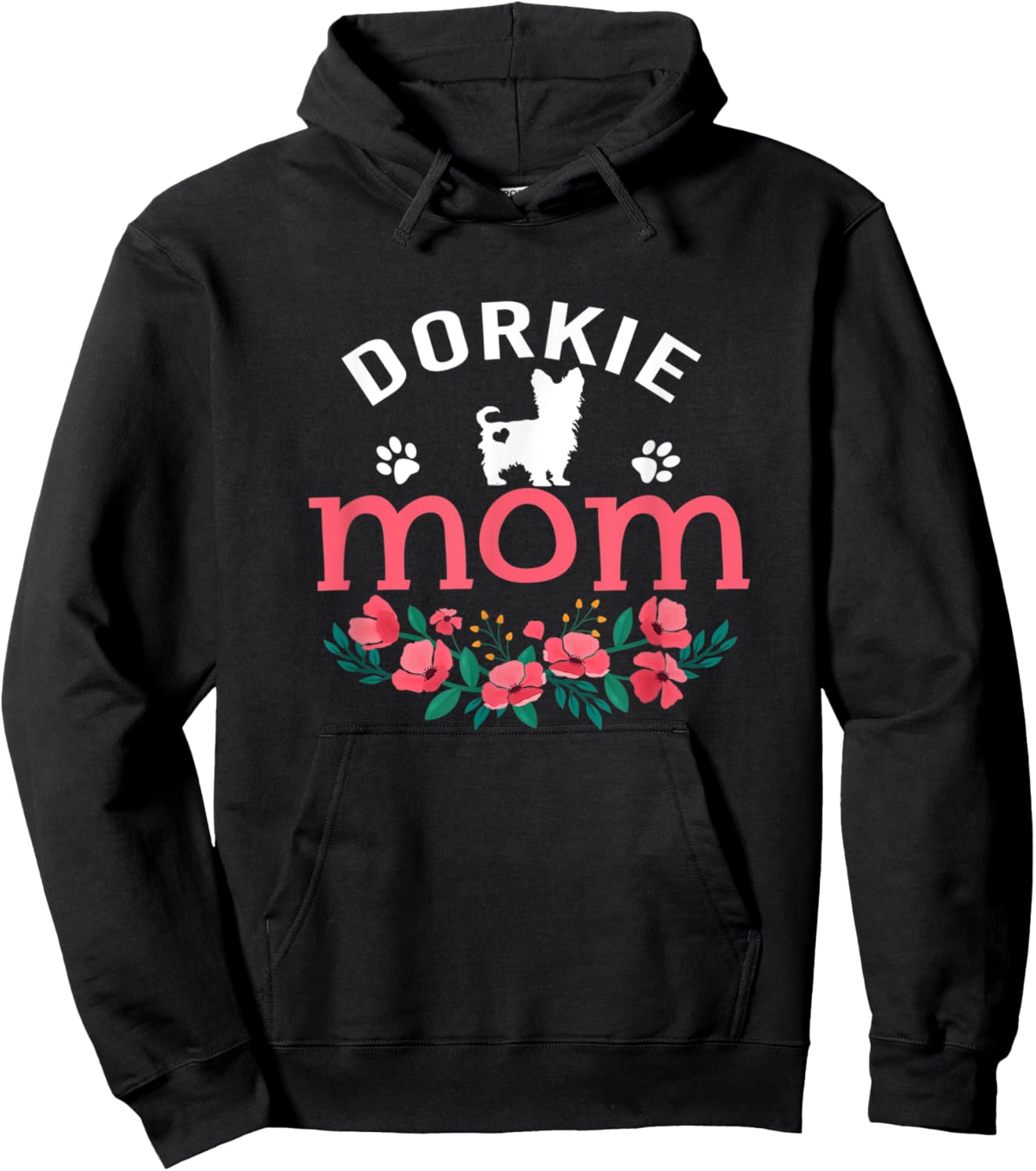 Dorkie Mom Gifts Mama Dorkie Dog Pet Lovers Christmas Hoodie - Hoodie | Black