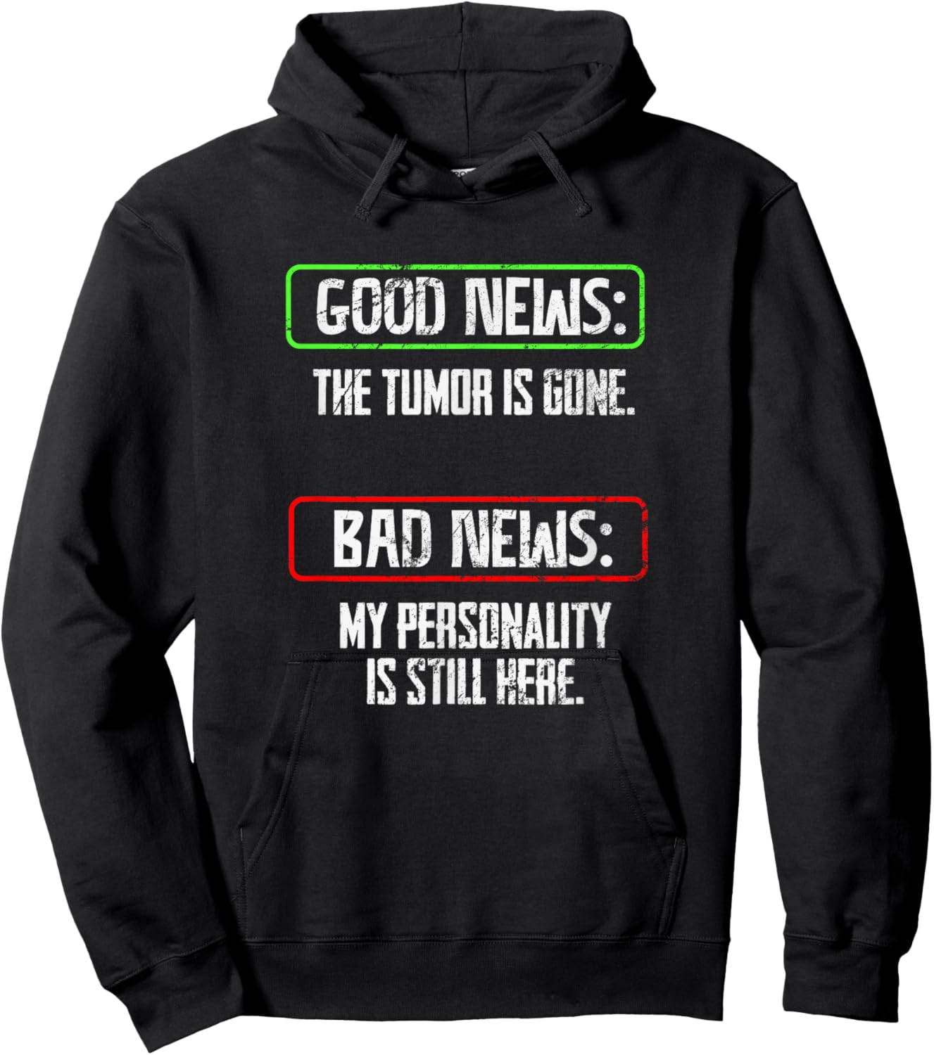 Tumor Awareness Funny Personality Tumor Removal Recovery Hoodie - Hoodie | Black