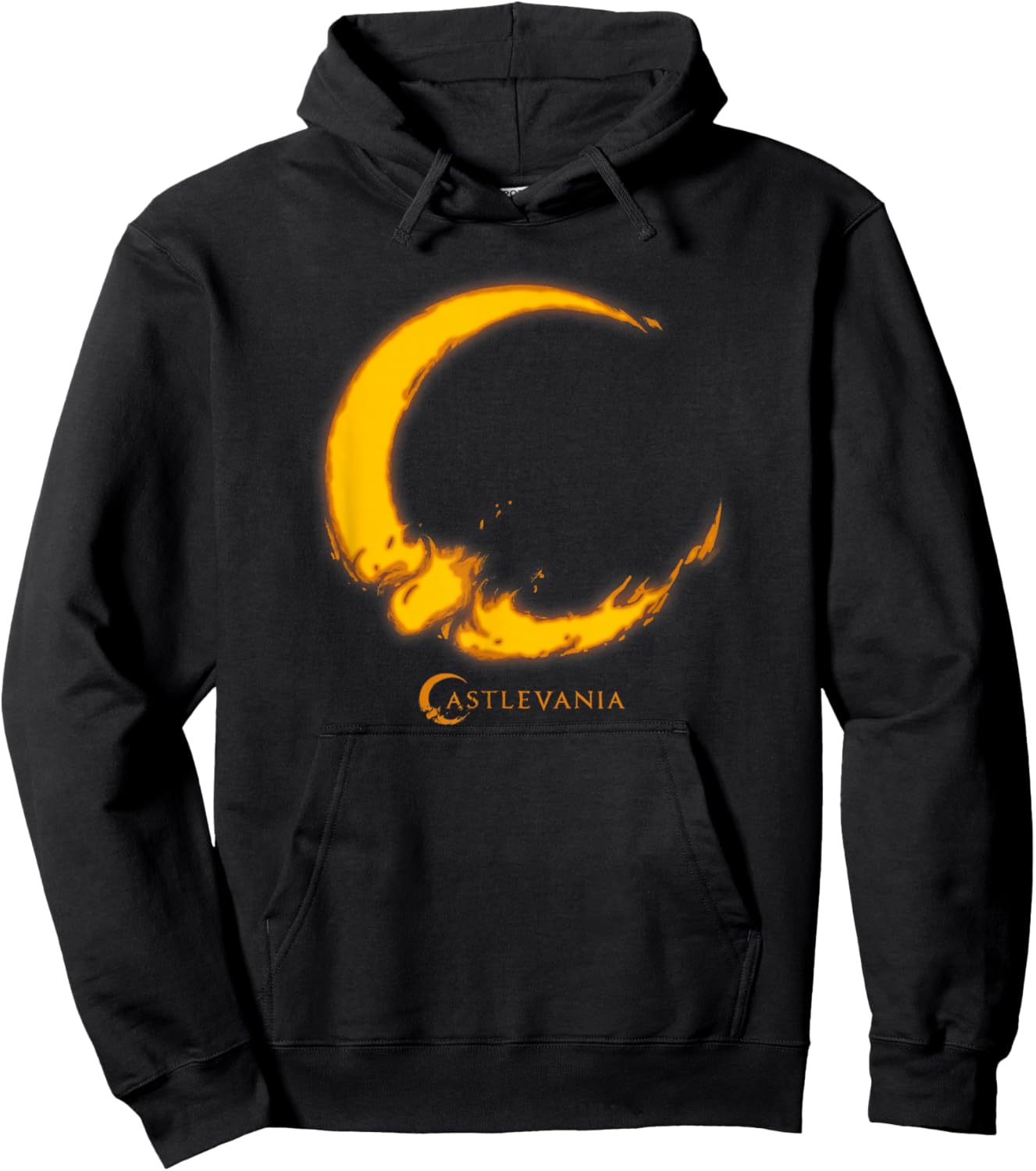 Castlevania Crescent Moon Fire Logo Hoodie - Hoodie | Black