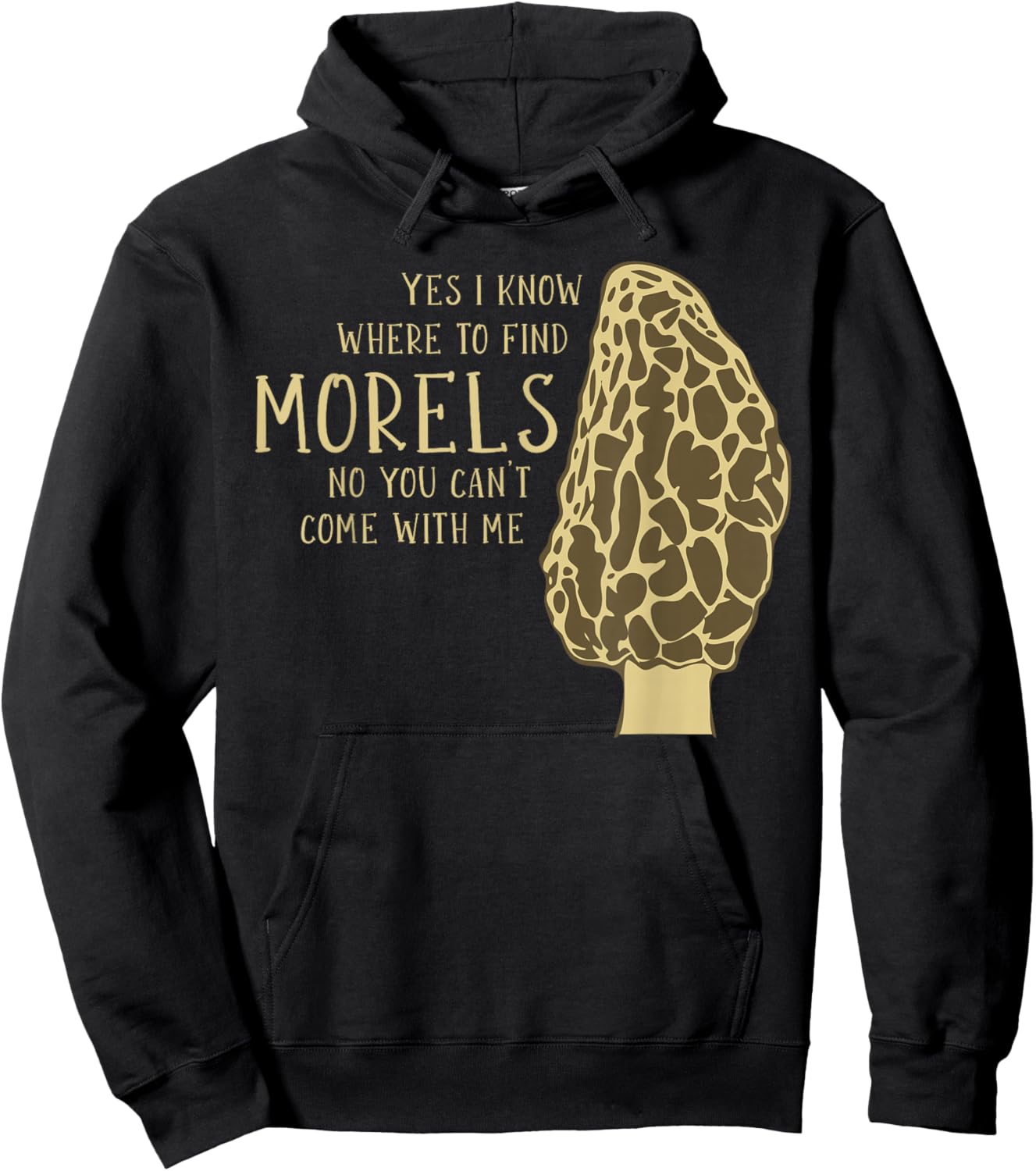 Mushroom Hunting Morel Mushroom Hoodie - Hoodie | Black