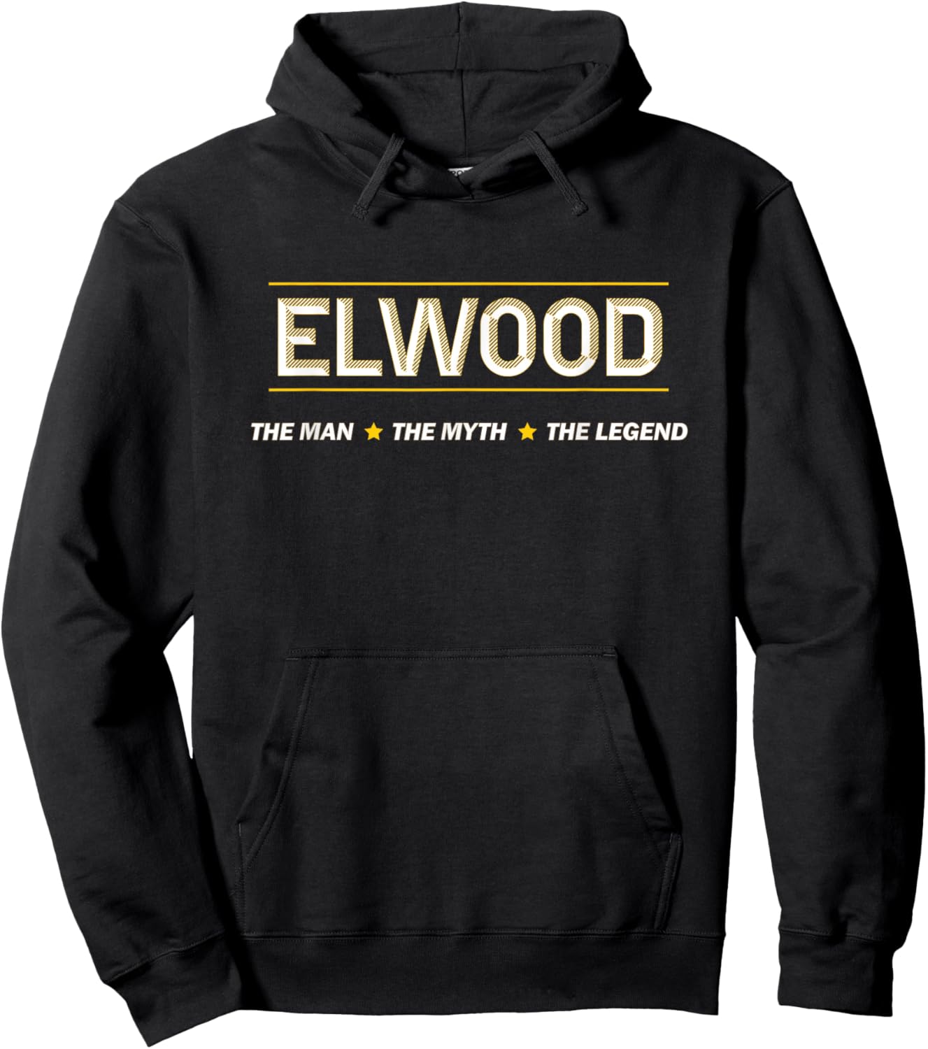 Elwood the Man the Myth the Legend | Myth Legend Name Hoodie - Hoodie | Black