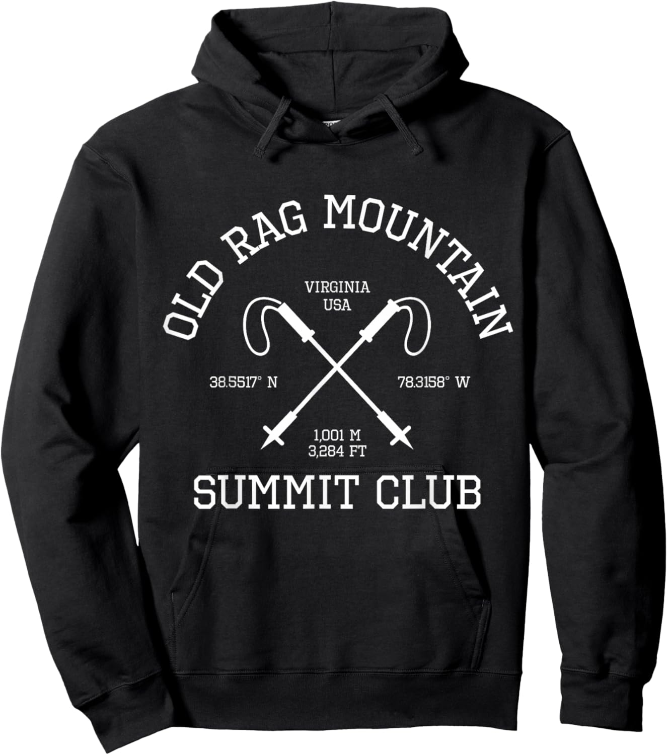 Climbed Old Rag Mountain Summit Club Hike Virginia USA Hoodie - Hoodie | Black