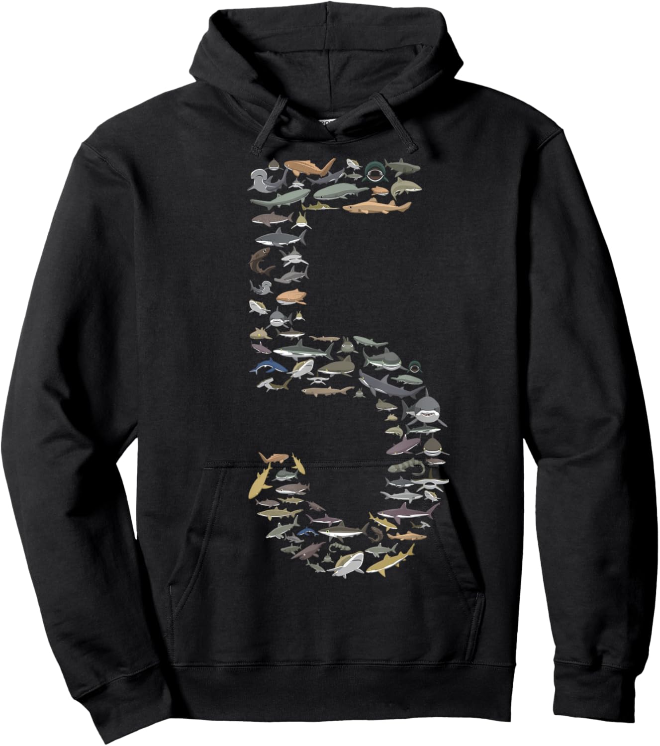 Shark Lover Type of Sharks Five Years BDAY 5th Birthday Hoodie - Hoodie | Black
