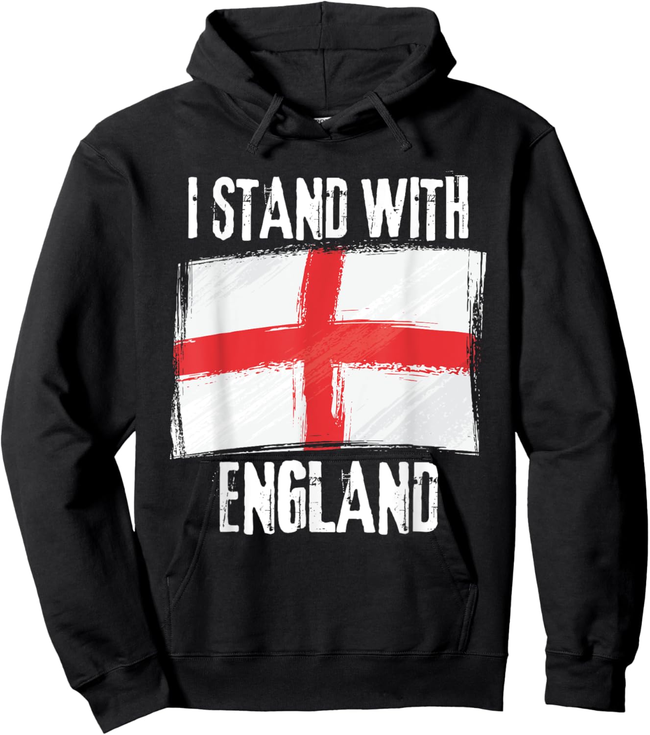 I Stand With England Flag British Flag Hoodie - Hoodie | Black