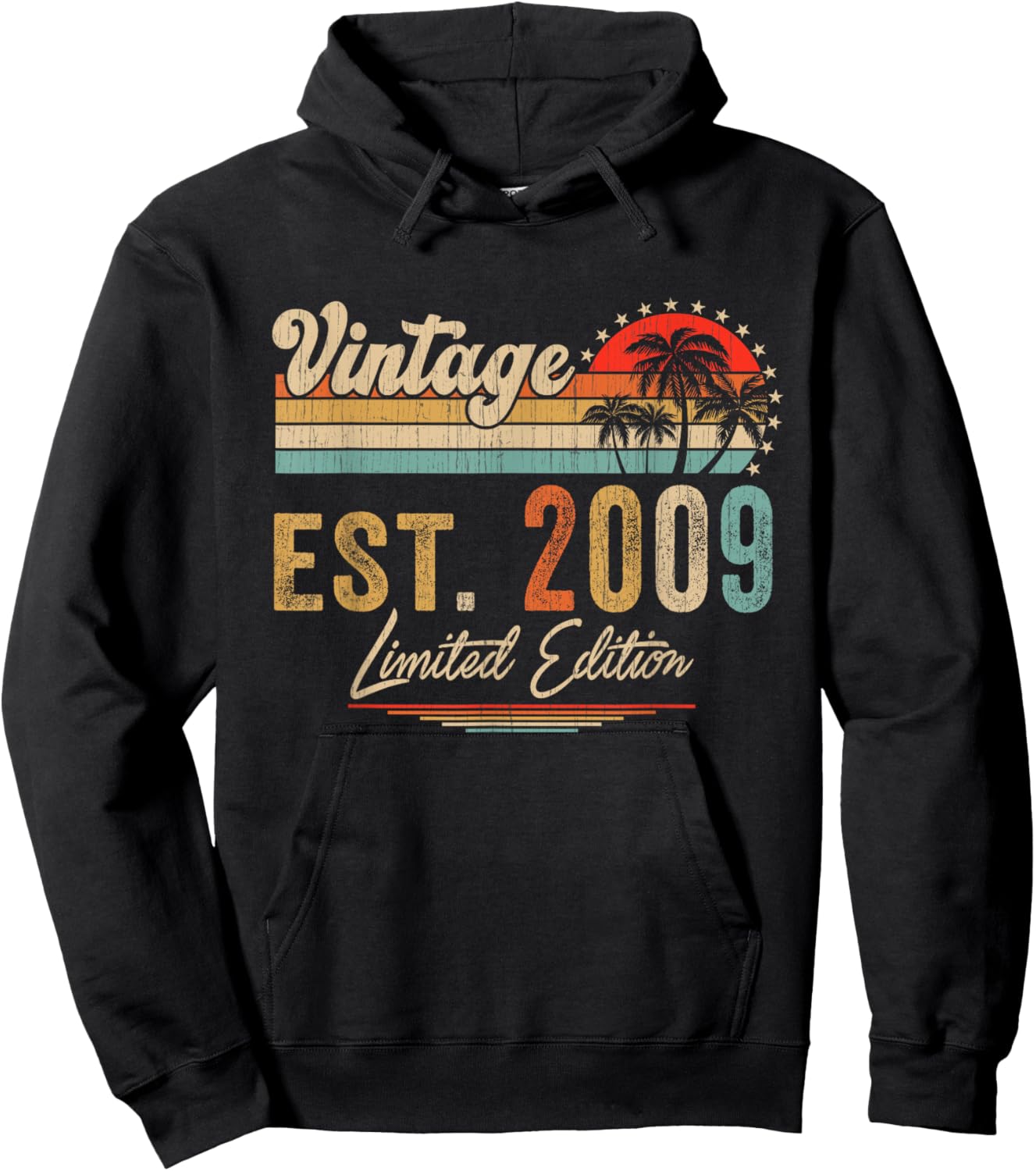 Est. 2009 Vintage 2009 Limited Edition 13th Birthday Gift Hoodie - Hoodie | Black
