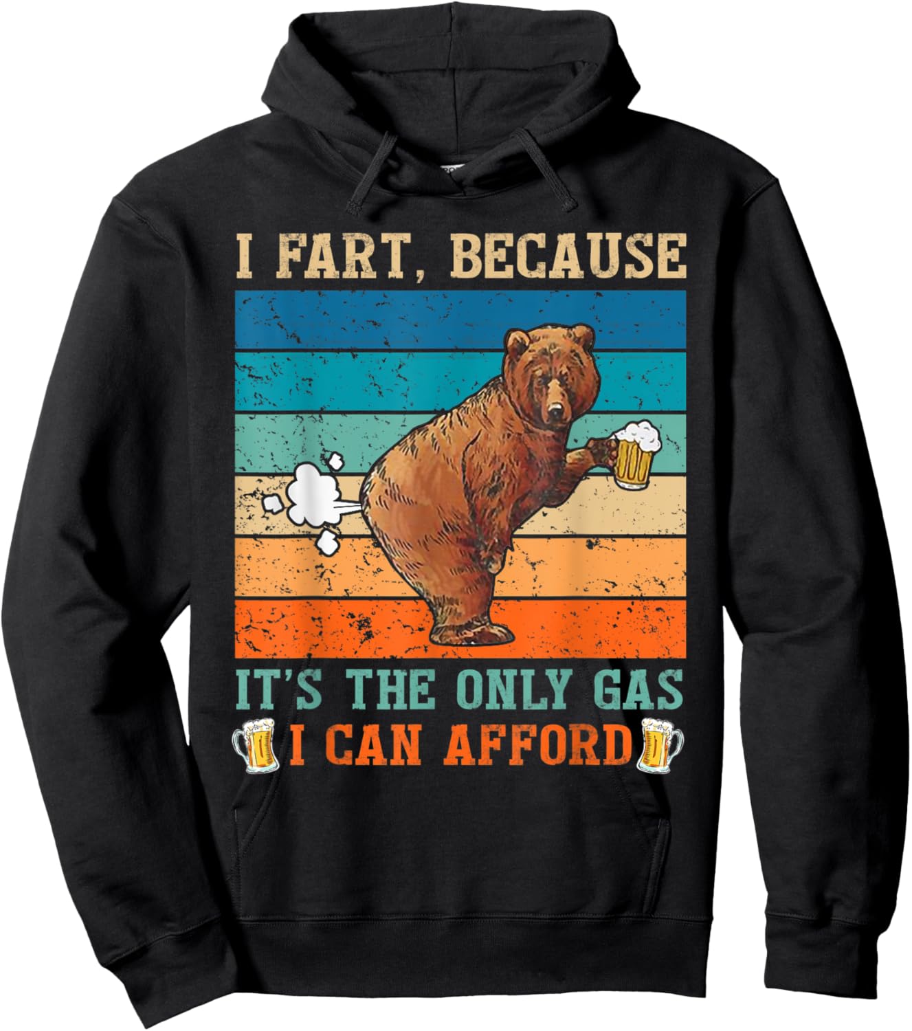 I Fart Because it's The Only Gas I Can Afford Funny Quote Hoodie - Hoodie | Black