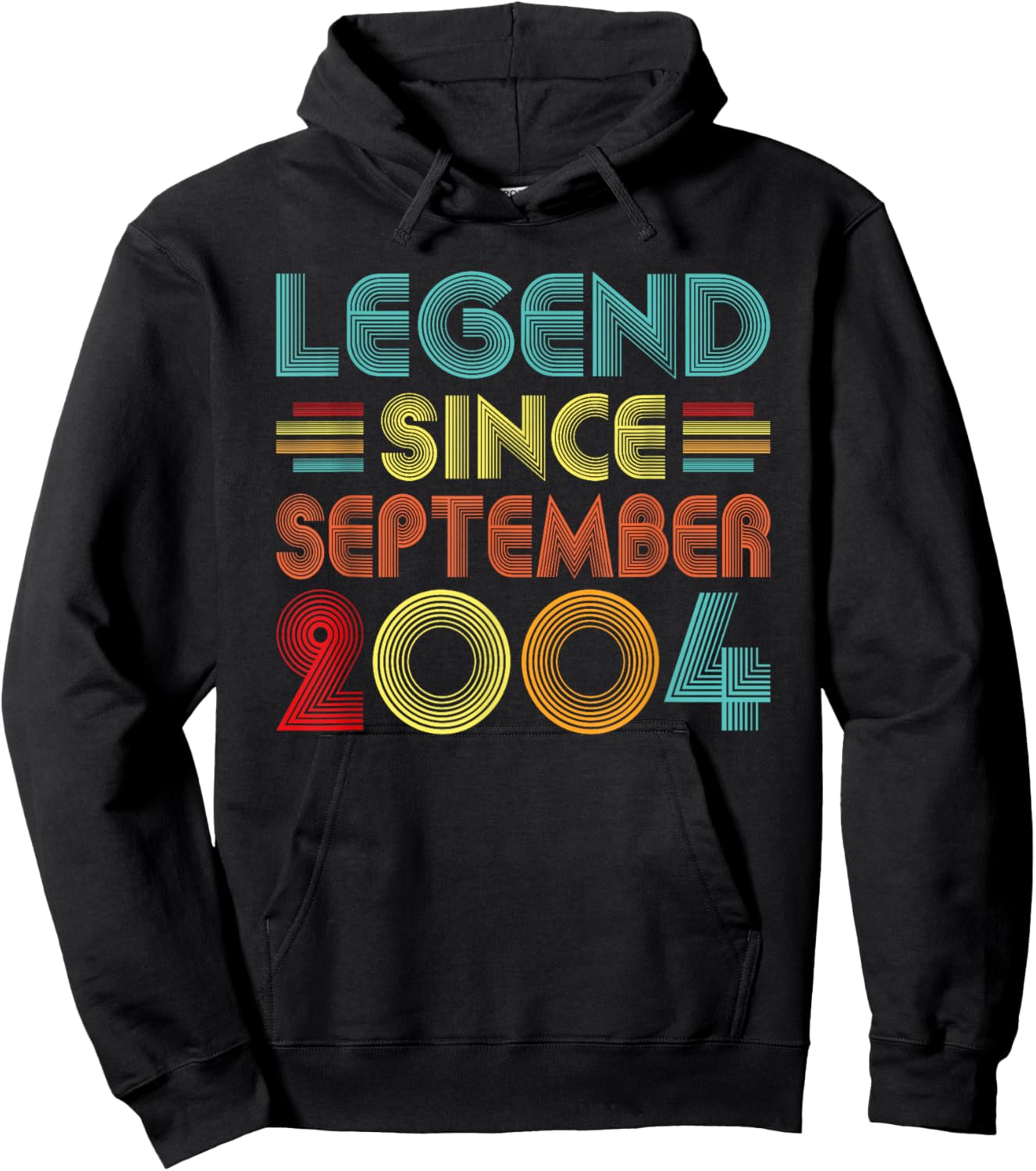 Legend Since September 2004 21st Birthday Retro 21 Years Old Hoodie - Hoodie | Black