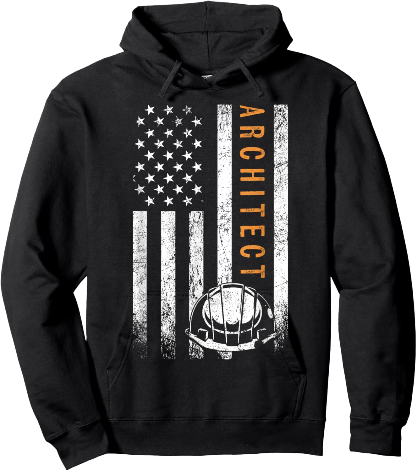 Architect American Flag Design Architecture Hoodie - Hoodie | Black