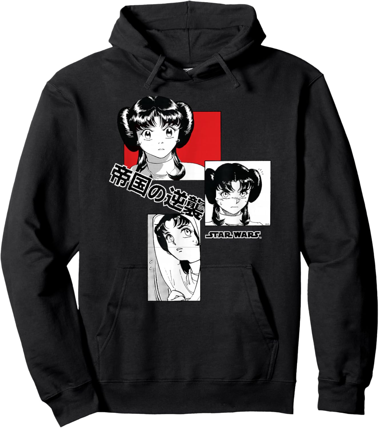 Star Wars Princess Leia Japanese Anime Manga Comic Hoodie - Hoodie | Black