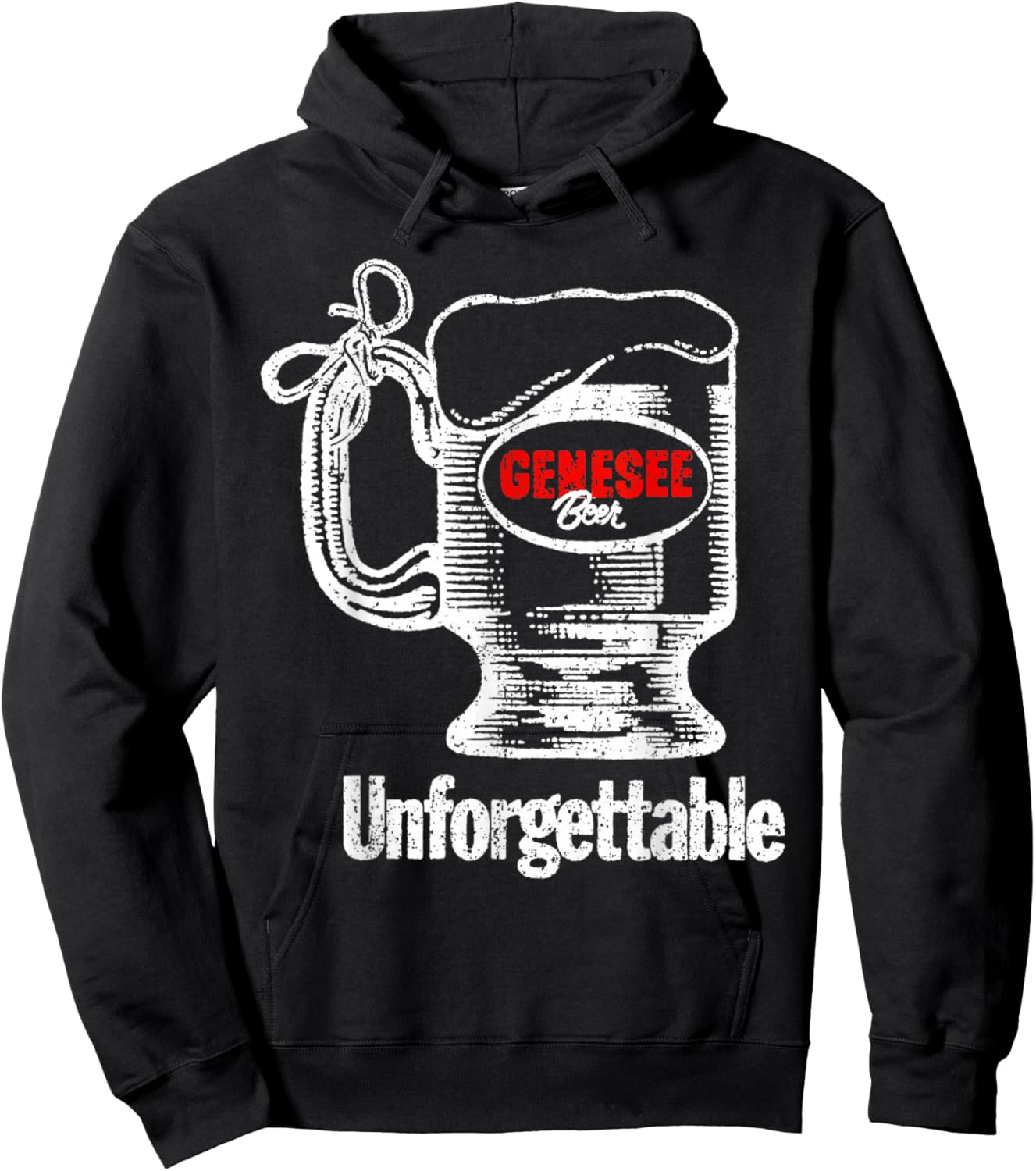 Vintage Genesee Beer Ad Hoodie - Hoodie | Black