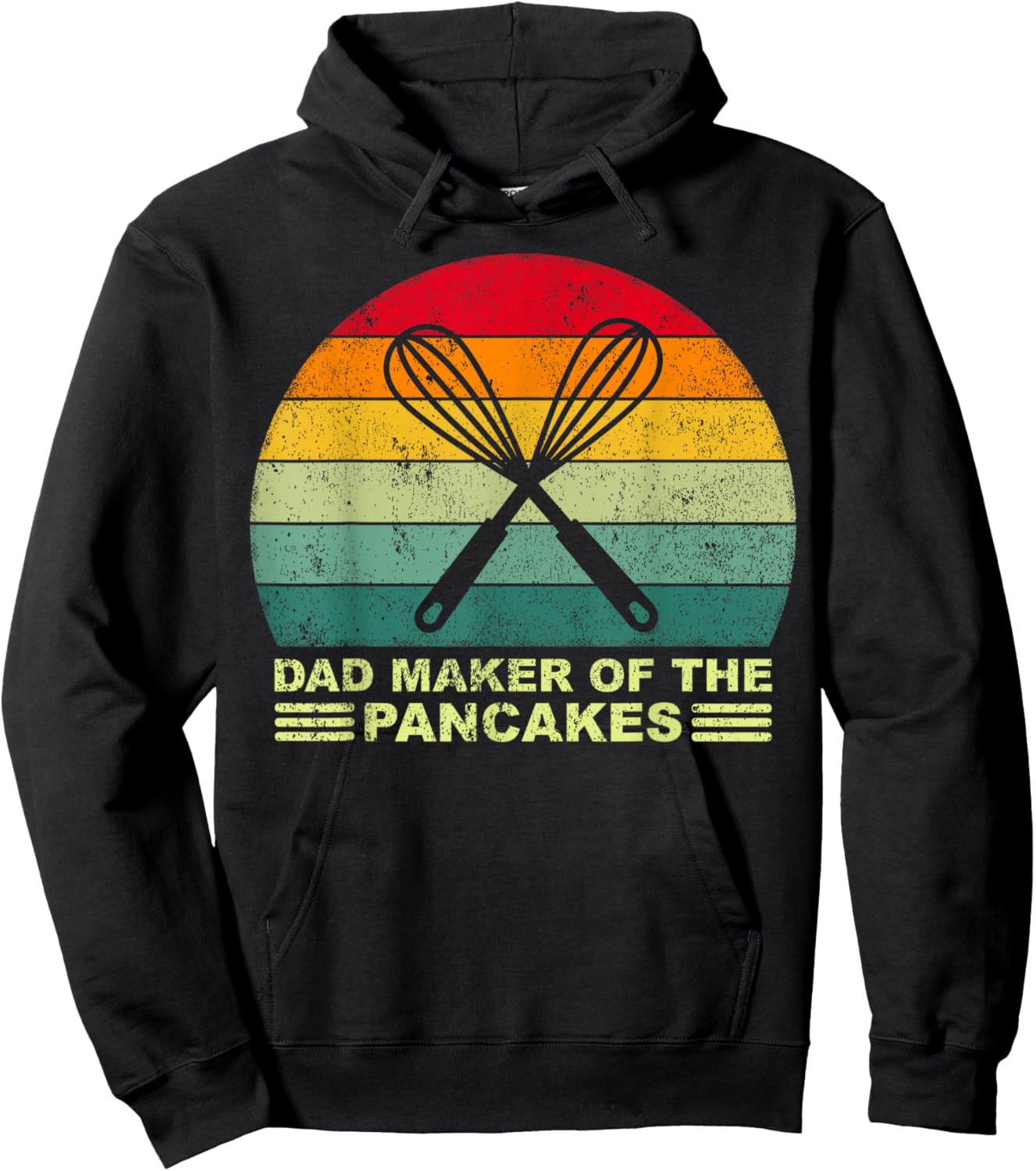 Dad Maker Of The Pancakes Vintage Pancake Maker Father's Day Hoodie - Hoodie | Black