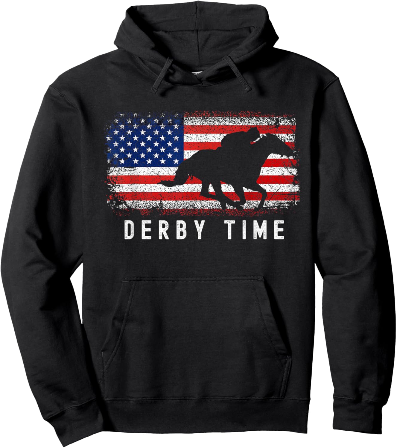 Horse Funny Horses Derby Time Horse Racing Hoodie - Hoodie | Black