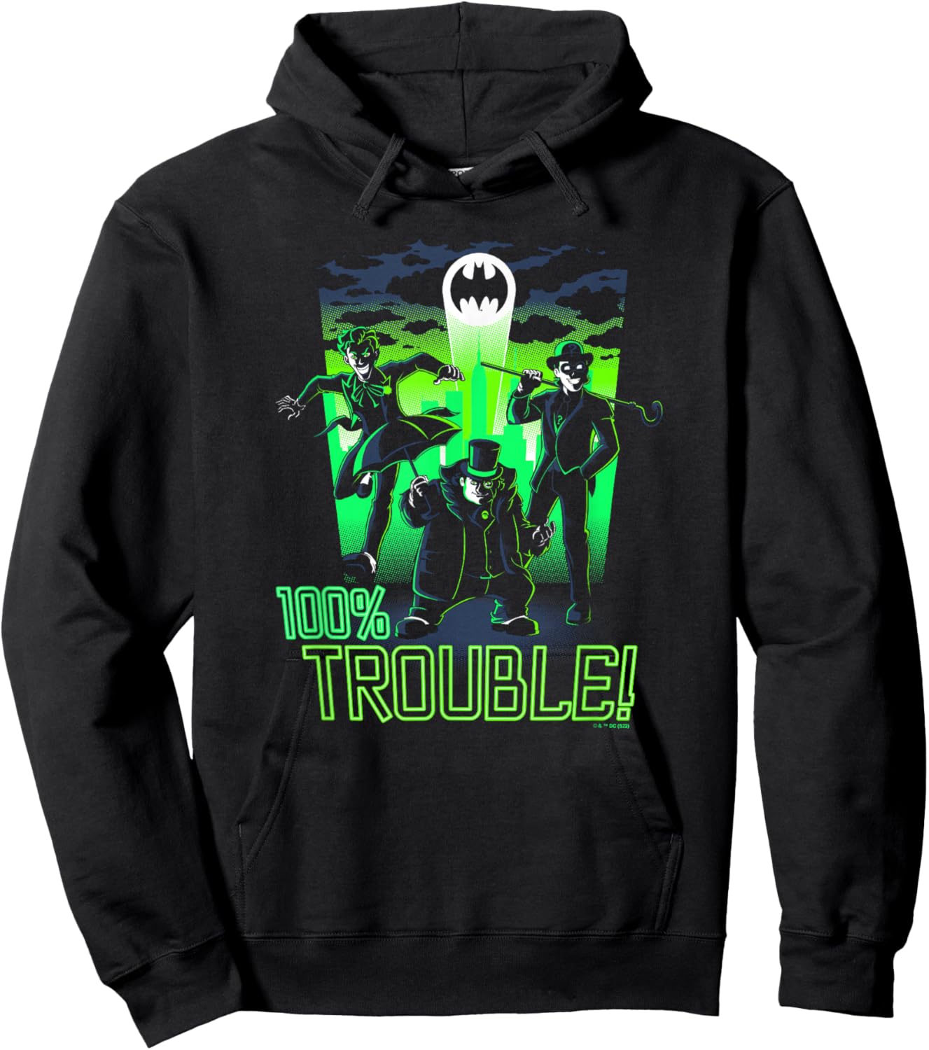 DC Comics Batman Villain Group 100% Trouble! Hoodie - Hoodie | Black