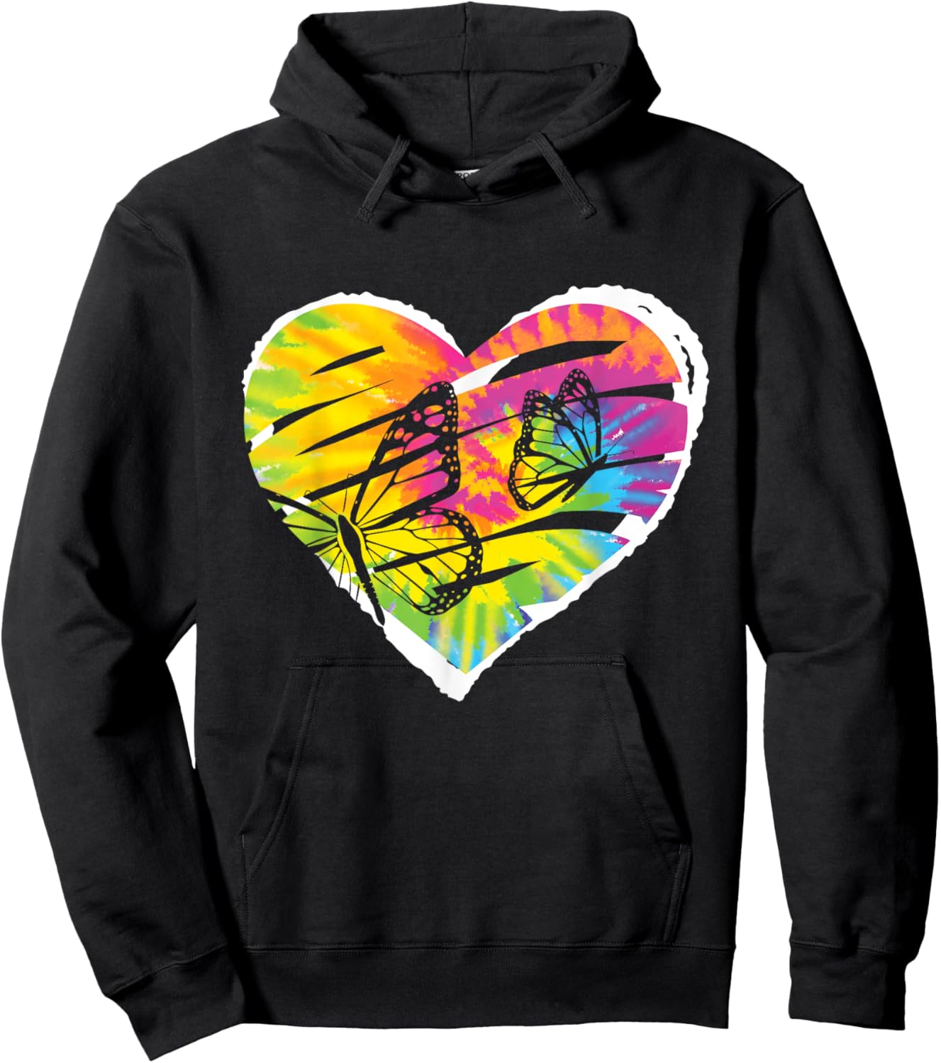 Tie Dye Butterfly Lover - Gardener Entomology Butterflies Hoodie - Hoodie | Black