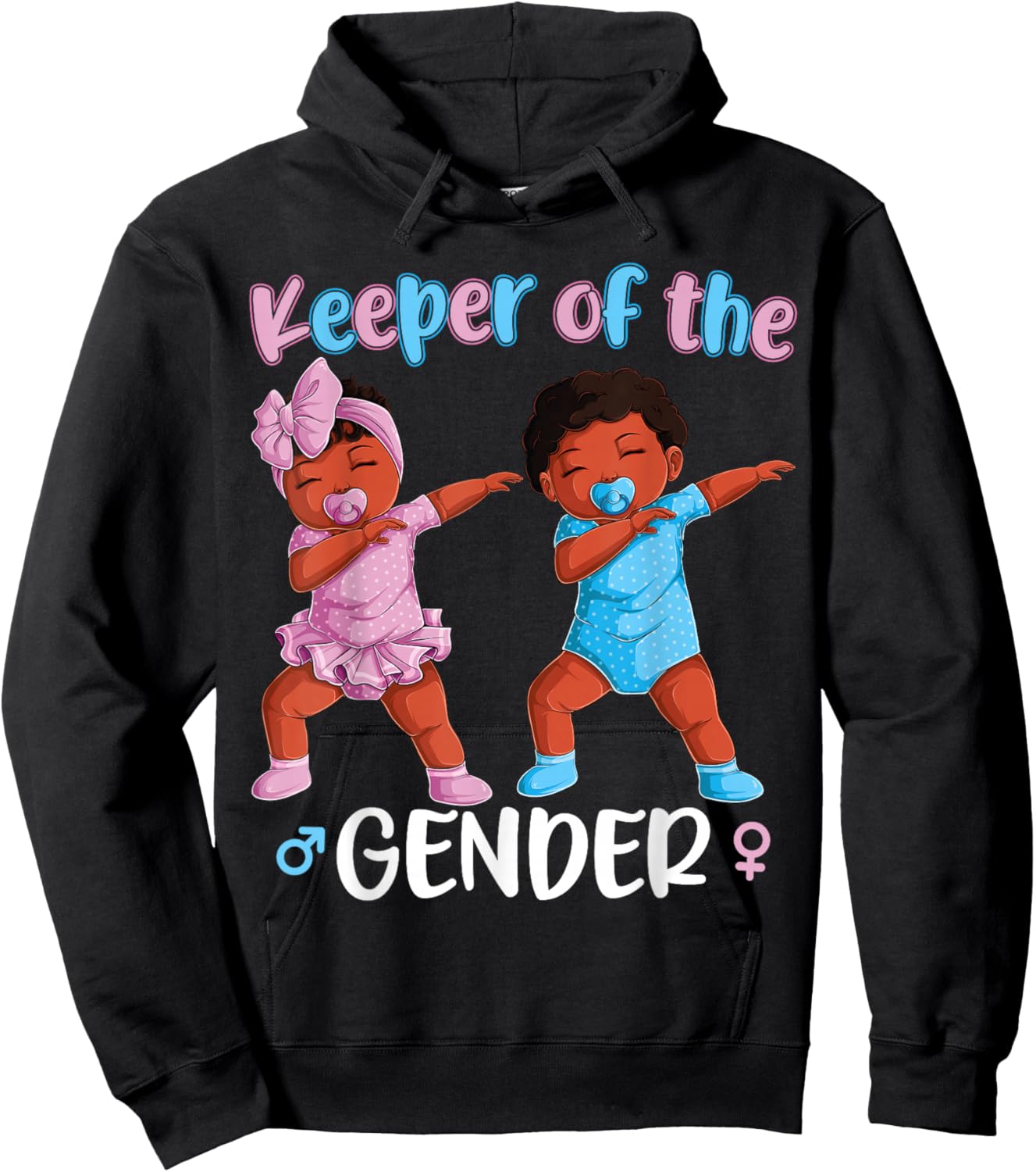 Keeper Of The Gender Reveal Black Baby Announcement Women Hoodie - Hoodie | Black