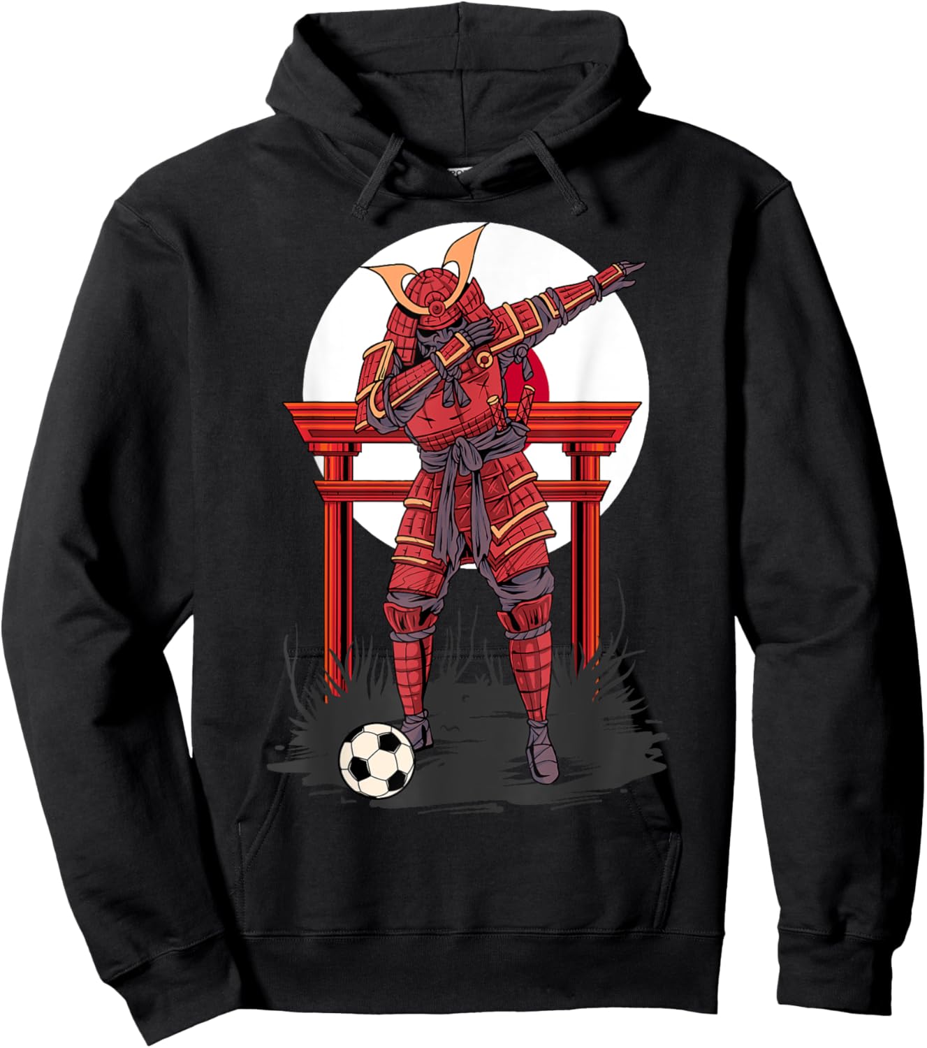 Dabbing Samurai Soccer Dab Football Funny Japanese Warrior Hoodie - Hoodie | Black