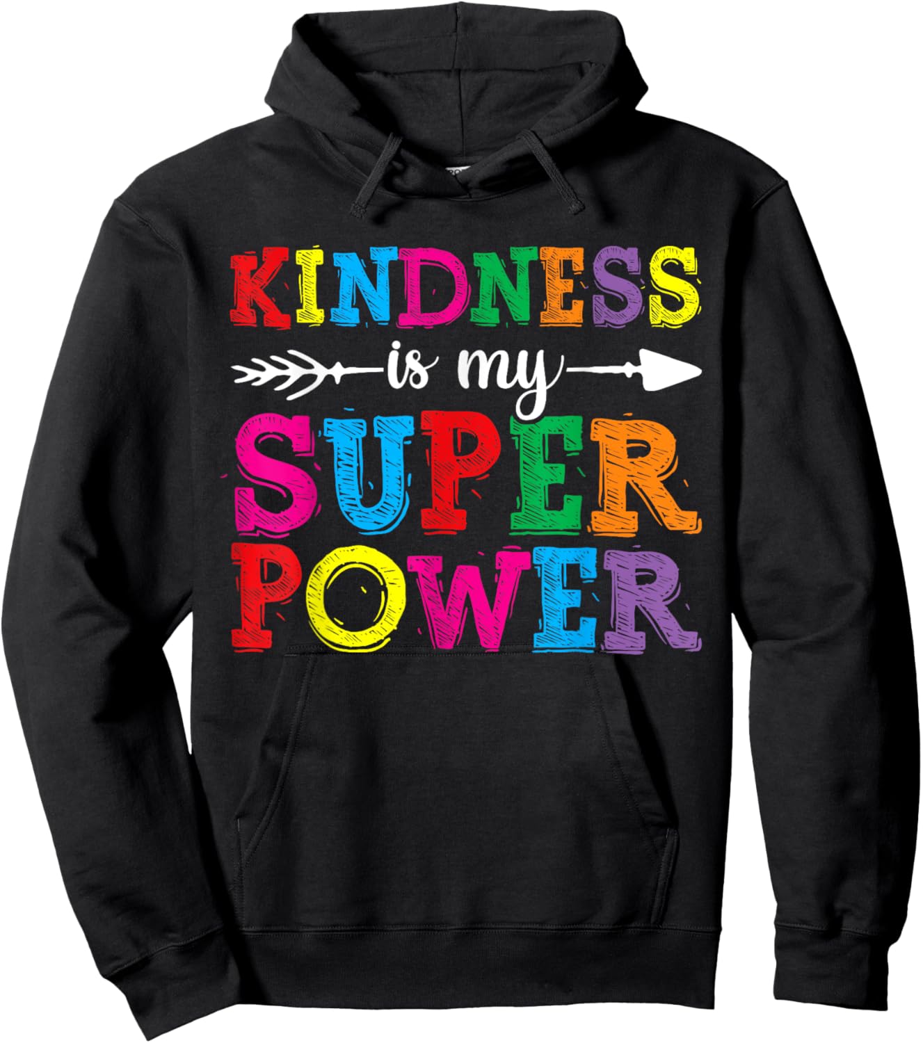 Women Kindness Shirts, Kindness Is My Superpower Unity Day Hoodie - Hoodie | Black