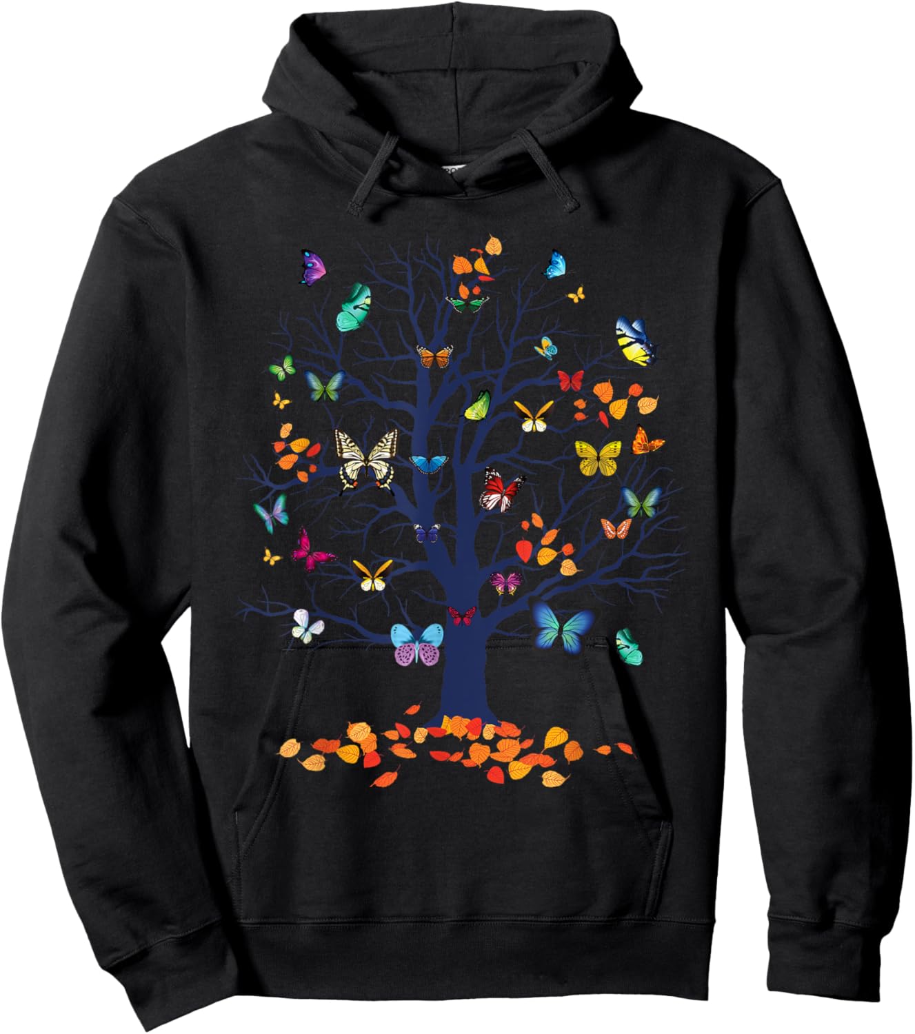 Butterfly Tree - Lepidopterist Butterfly Lover Butterflies Hoodie - Hoodie | Black