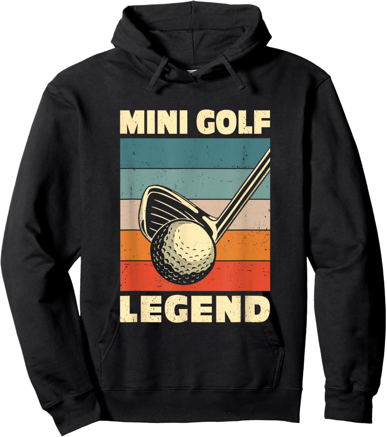 Mini Golf Legend Golf Course Golf Player Golfer Putter Par Hoodie - Hoodie | Black