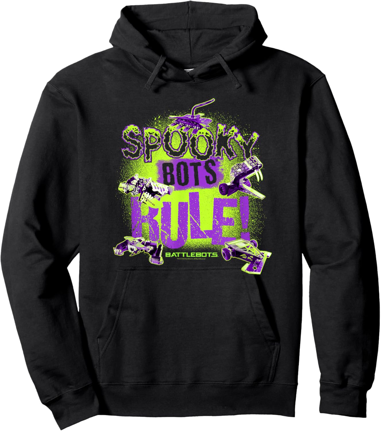 BattleBots Halloween Spooky Bots Rule! Group Poster Hoodie - Hoodie | Black