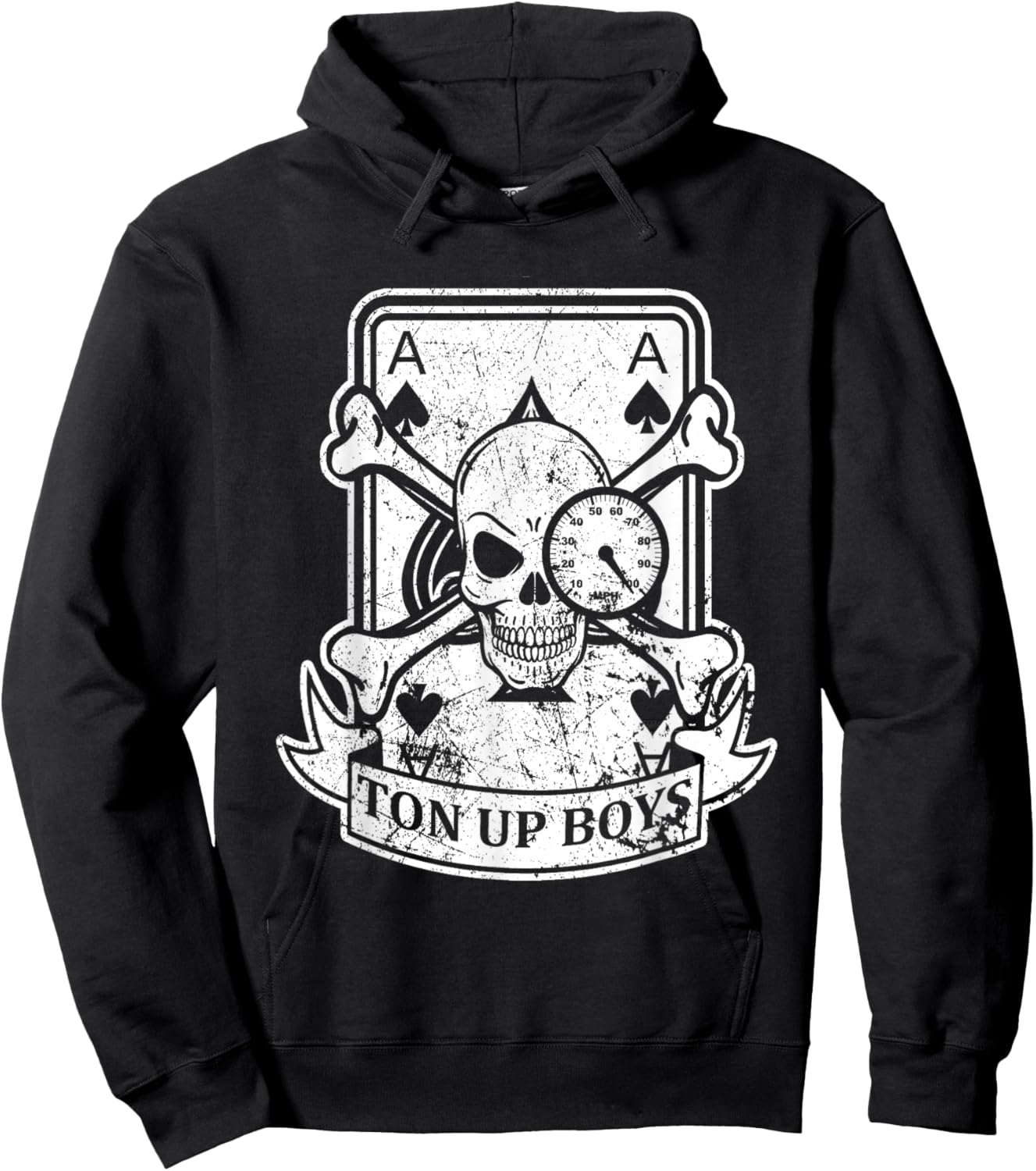 Ton Up Boys, Ace Cafe Biker Motorcyclist design Hoodie - Hoodie | Black