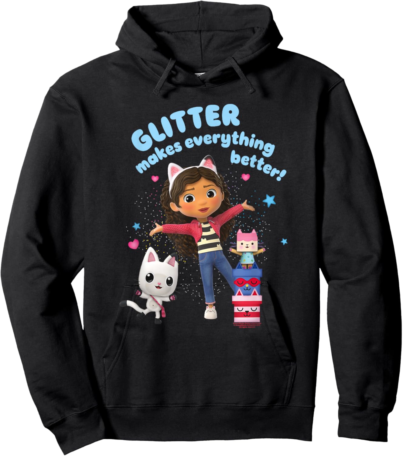 Gabby's Dollhouse Glitter Makes Everything Better Hoodie - Hoodie | Black