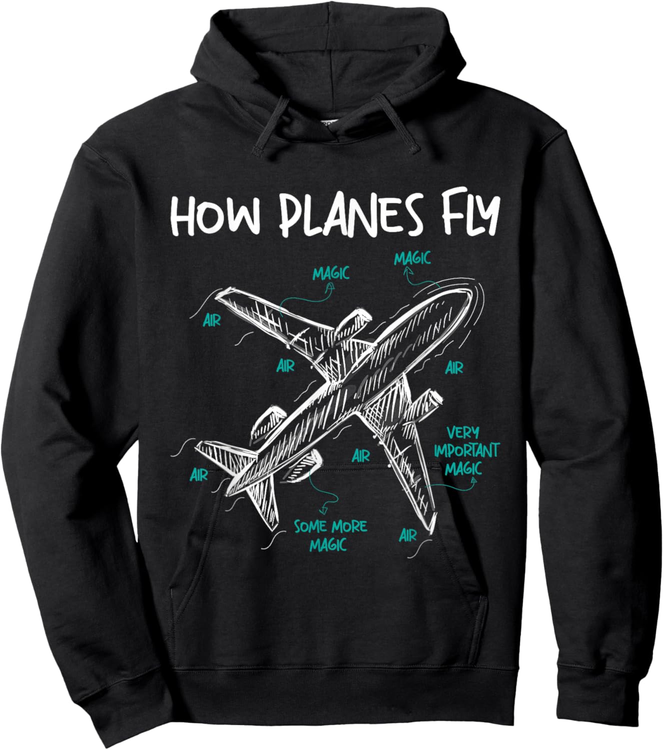 How Planes Fly - Aerospace Engineer Aeronautical Engineering Small Hoodie - Hoodie | Black