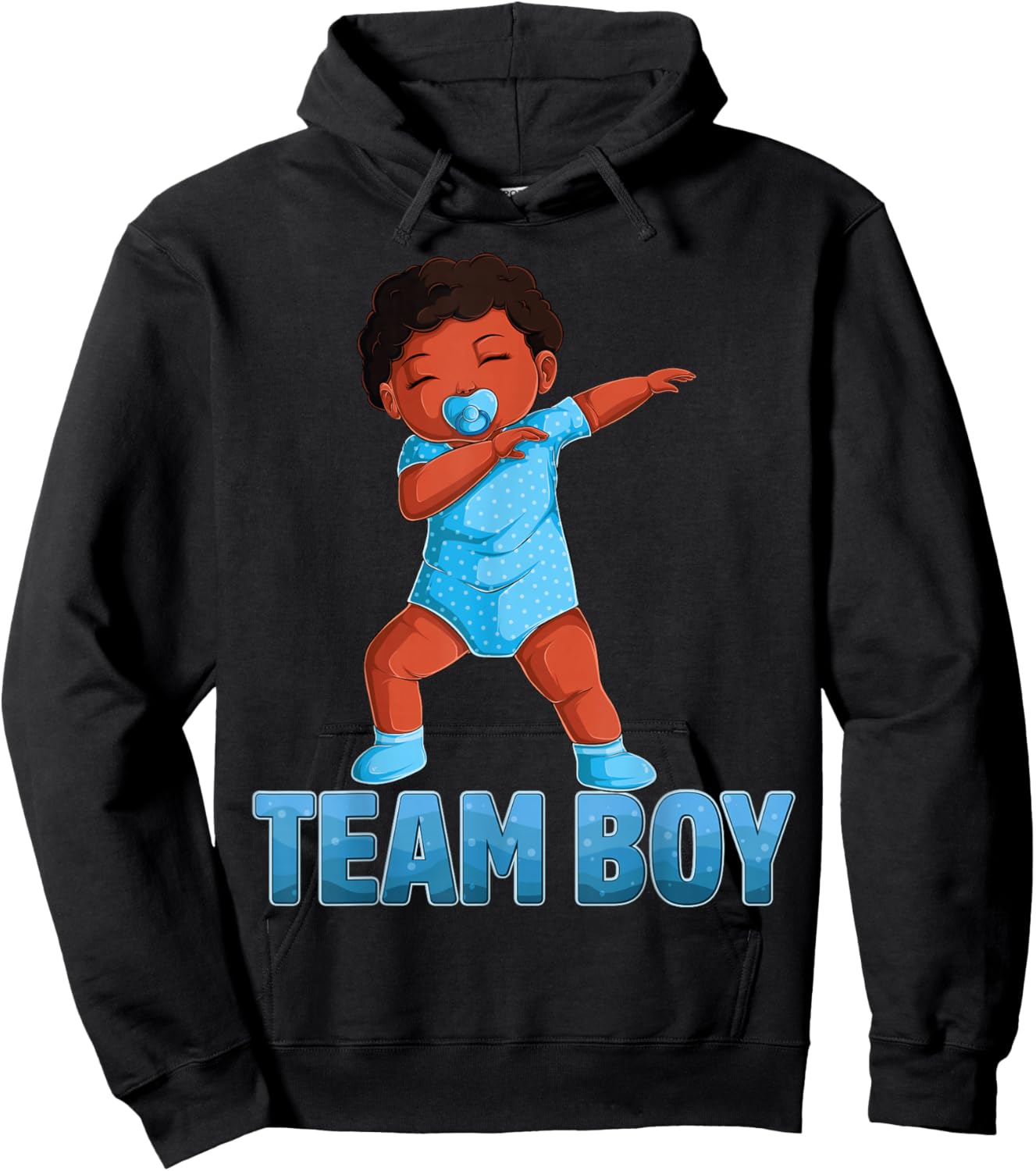 Gender Reveal Party Team Boy Baby Announcement Women Men Hoodie - Hoodie | Black
