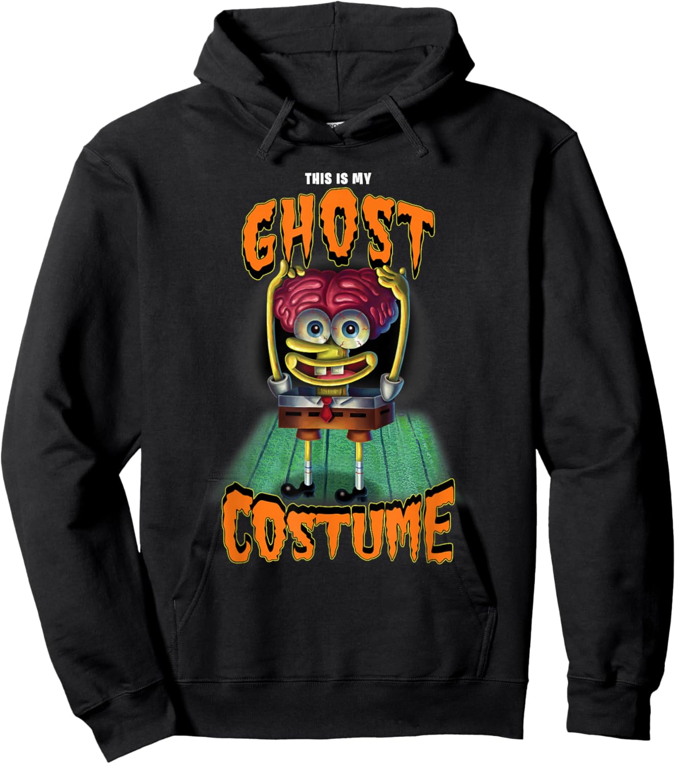 SpongeBob SquarePants Halloween This Is My Ghost Costume Hoodie - Hoodie | Black