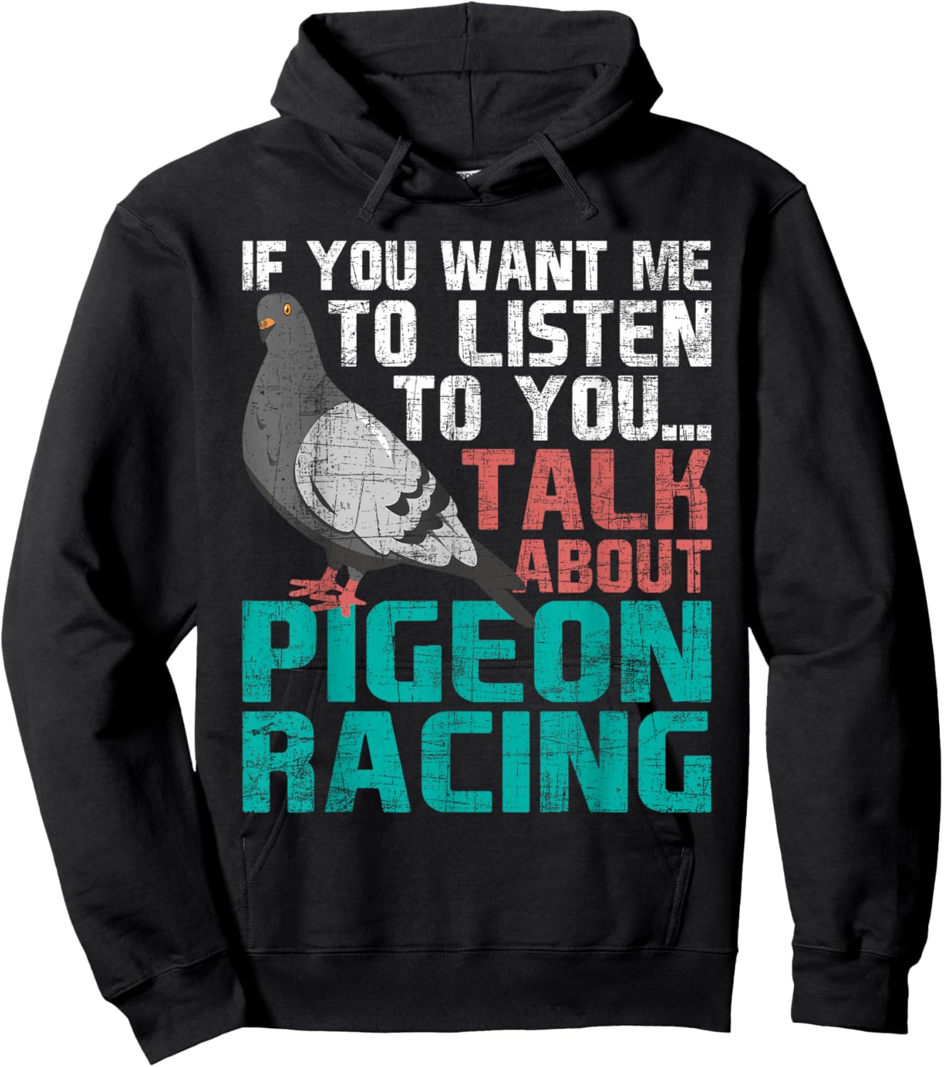 Let's Talk About Pigeon Racing - Birdwatching Birdwatcher Hoodie - Hoodie | Black