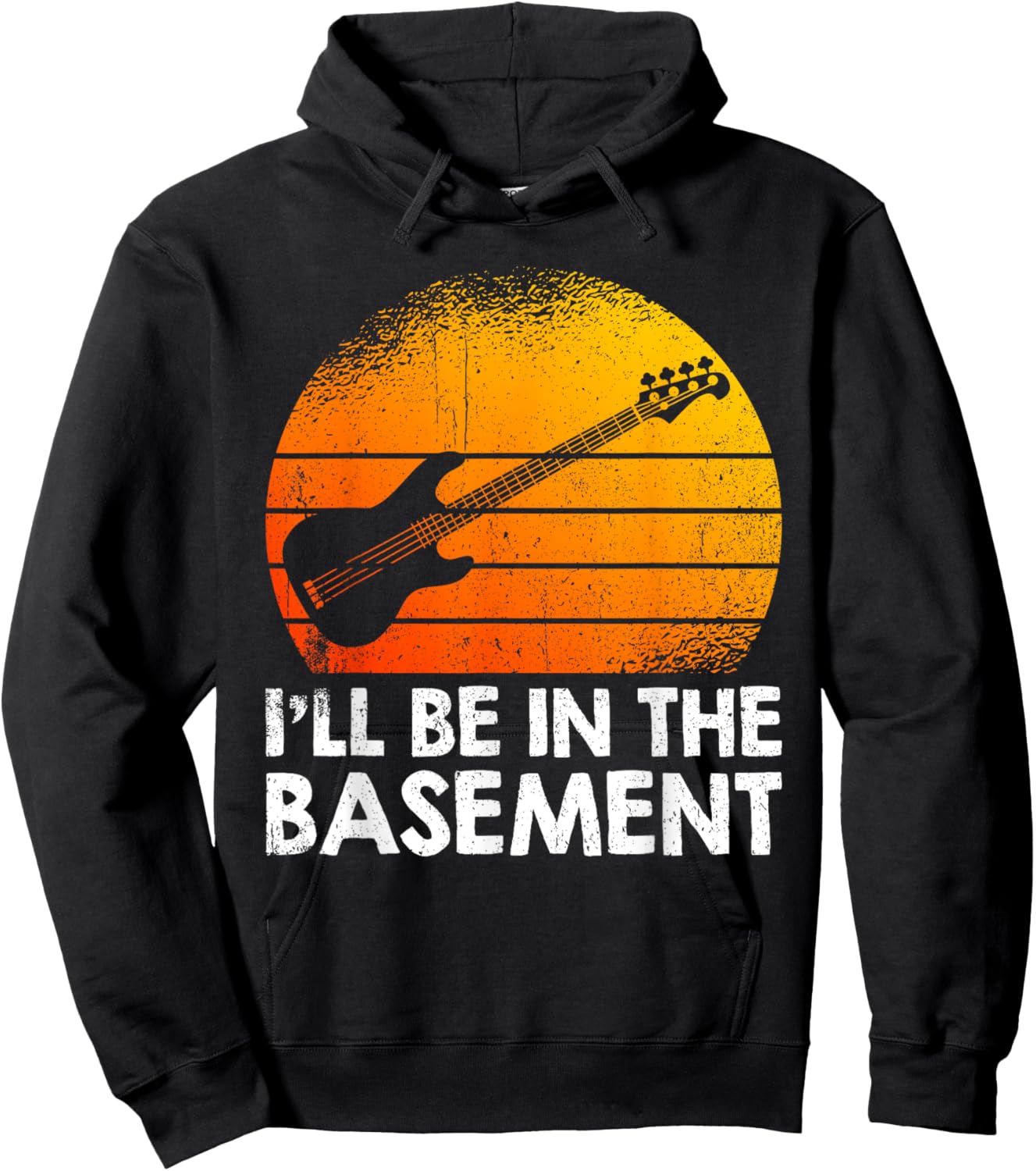 I'll Be In The Basement Bass Guitar Hoodie - Hoodie | Black