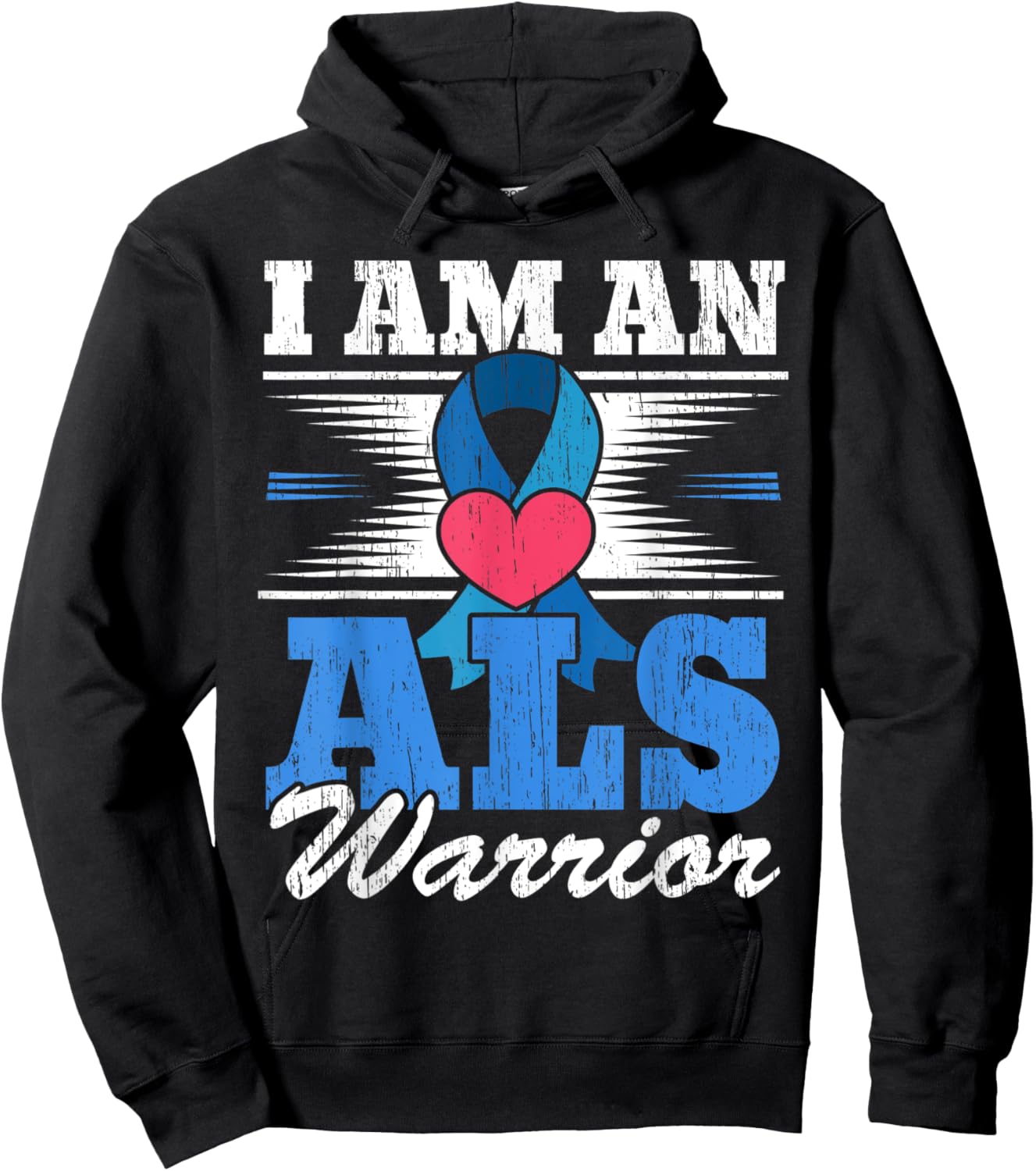I Am An ALS Warrior Amyotrophic Lateral Sclerosis Hoodie - Hoodie | Black