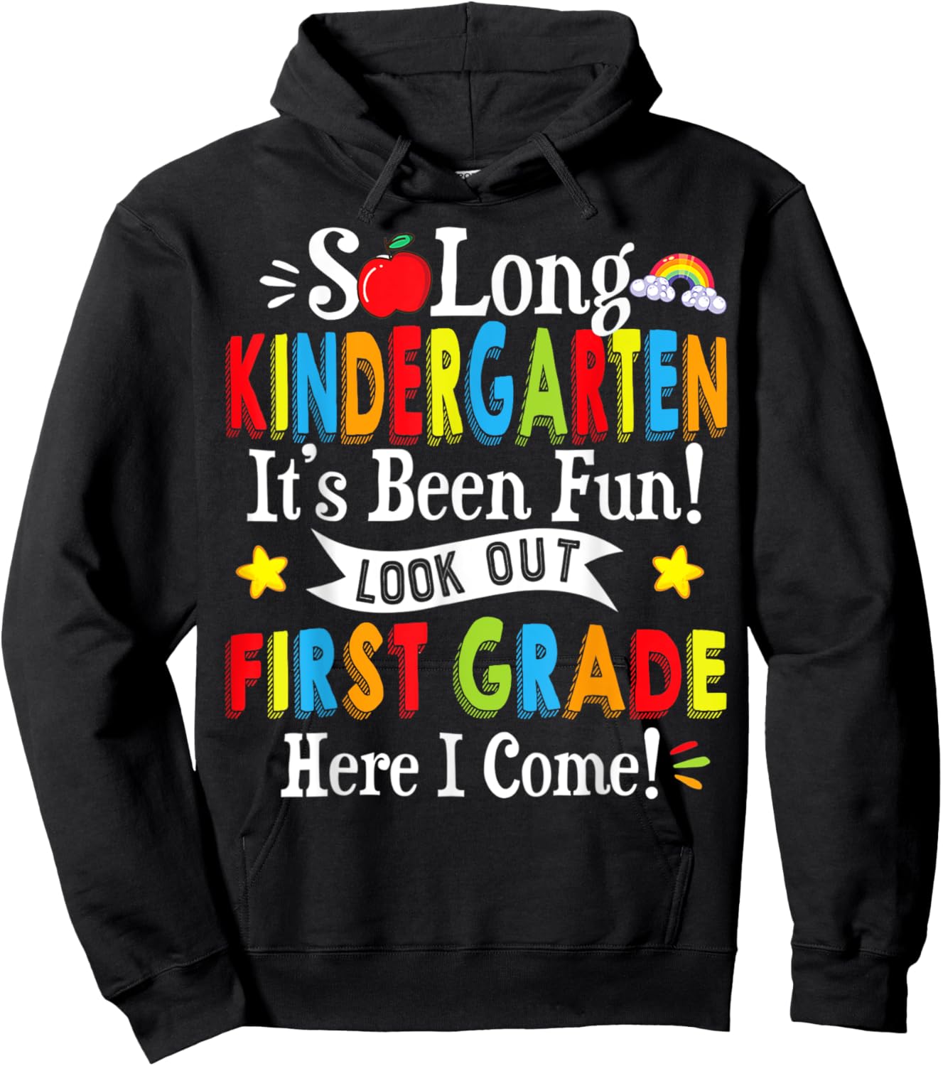 Look Out 1st Grade Here I Come Back To School Funny Kids Hoodie - Hoodie | Black