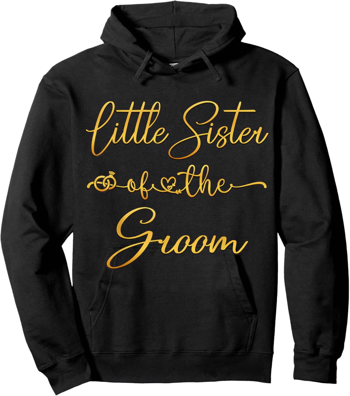 Little Sister Of The Groom Wedding Party Idea Hoodie - Hoodie | Black
