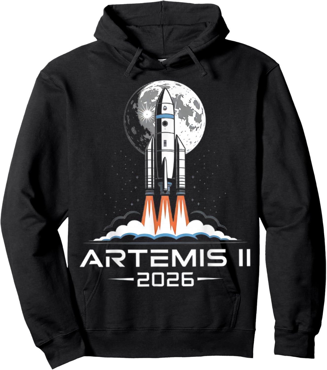 Artemis II Back to the Moon 2026 Hoodie - Hoodie | Black