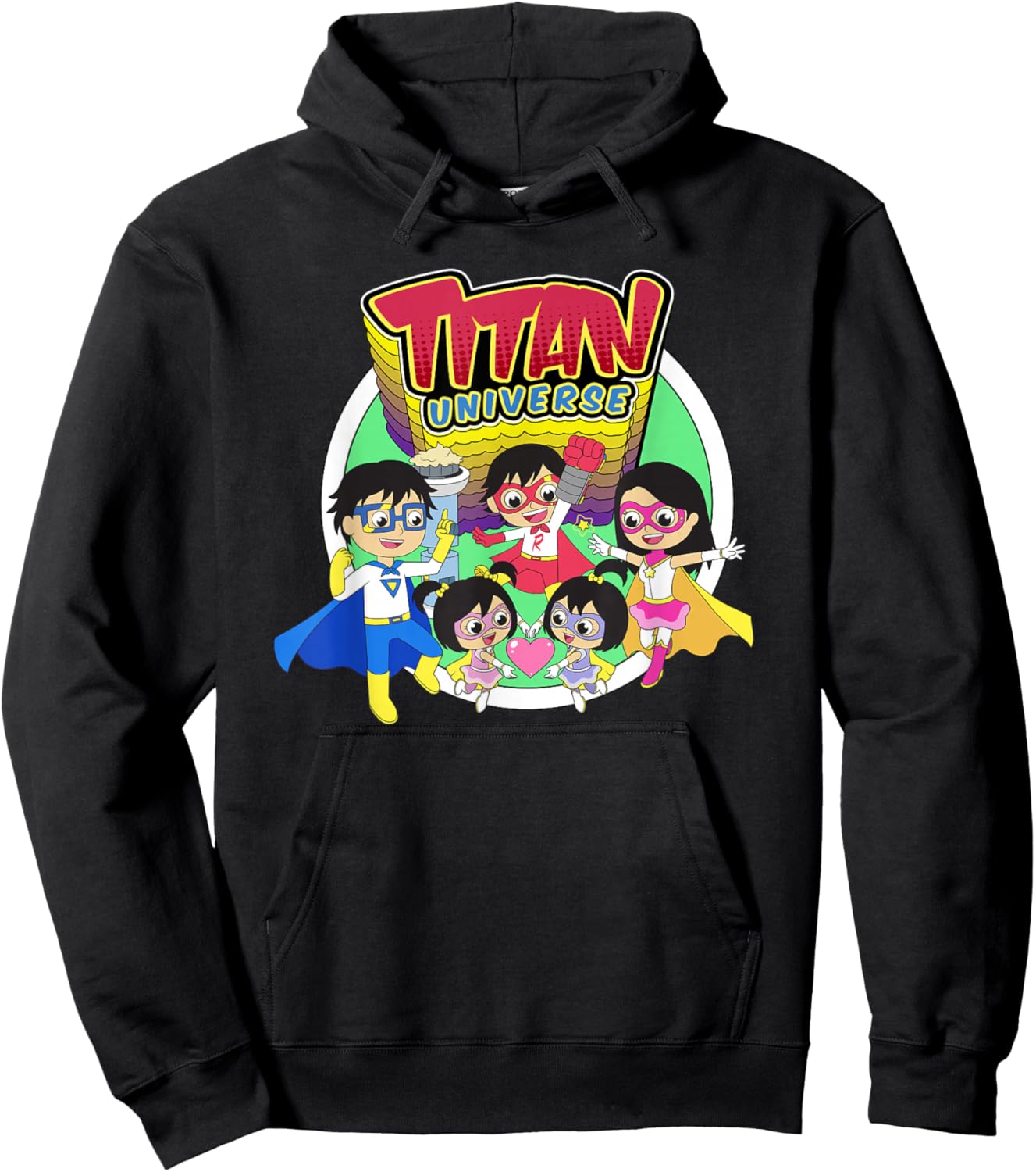 Ryan's World Titan Universe Ryan and Family Hoodie - Hoodie | Black