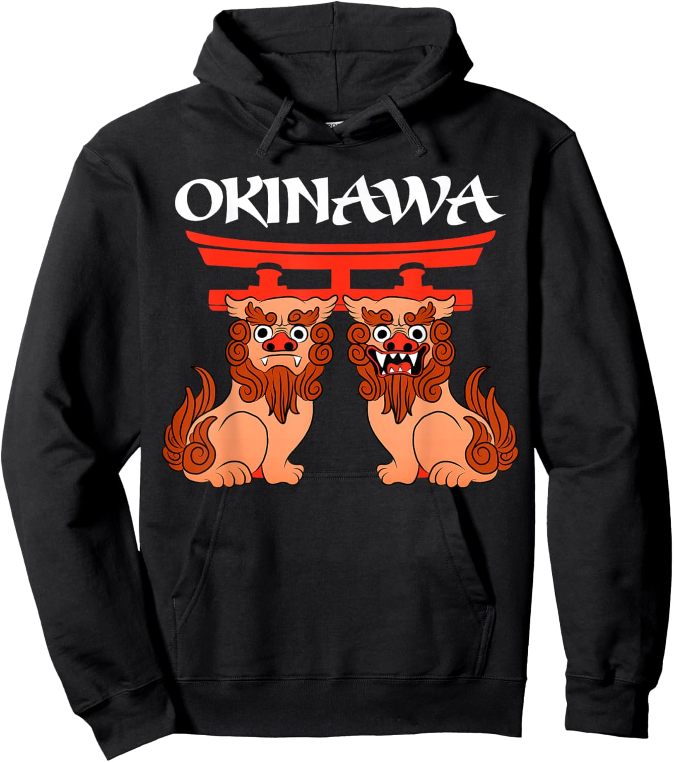 Shisa Dogs - Guardian Lions Okinawa Japan Hoodie - Hoodie | Black