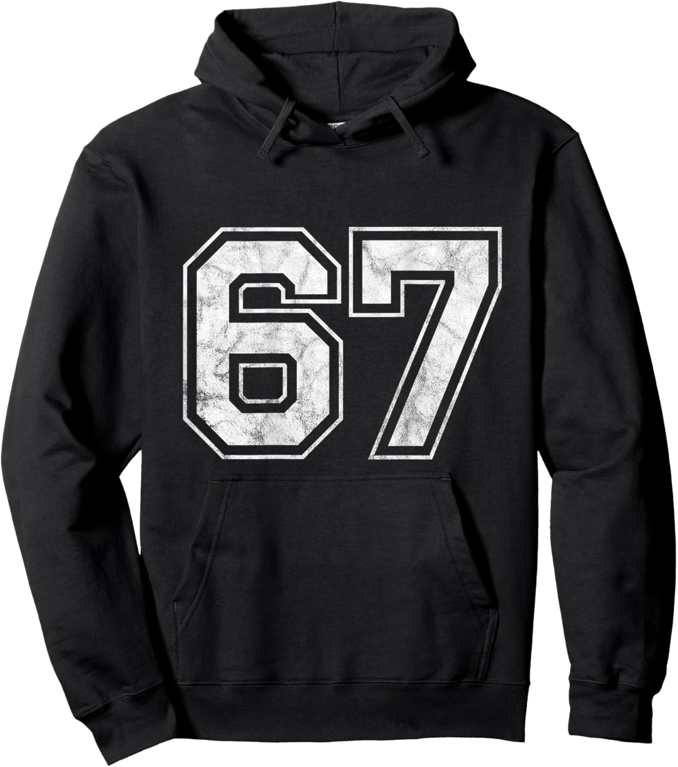 Number 67 on the back Hoodie - Hoodie | Black