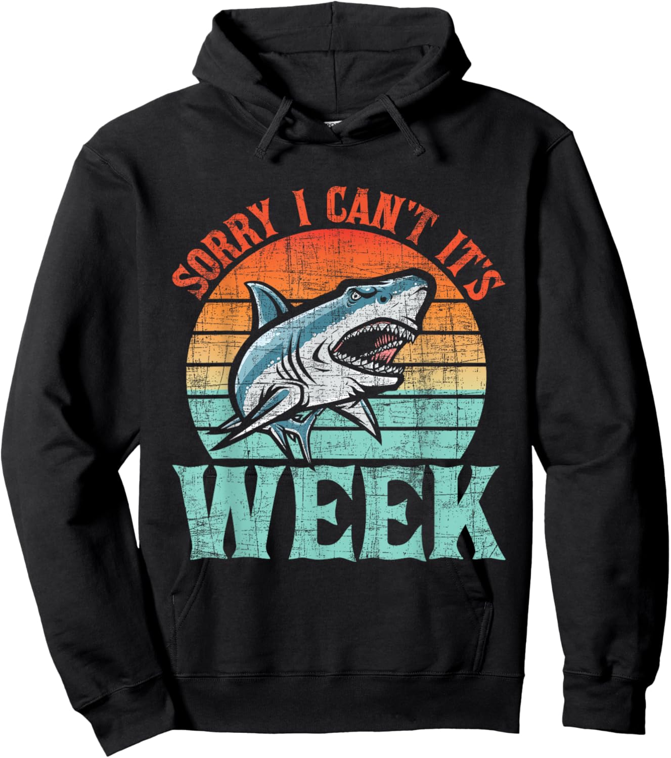 Sorry I Can't - Marine Biologist Shark Lovers Wildlife Hoodie - Hoodie | Black
