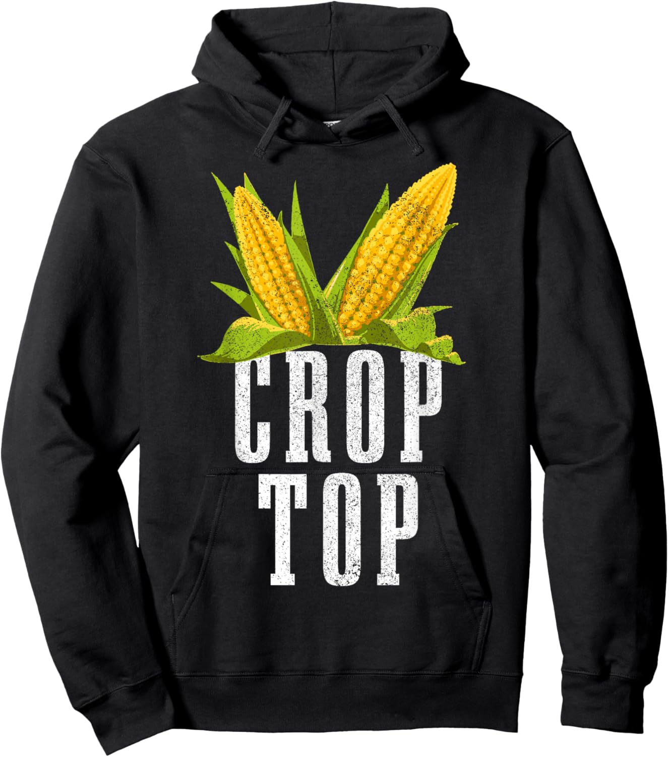 Crop Top Funny Farming Crops Farm Corn Farmer Hoodie - Hoodie | Black