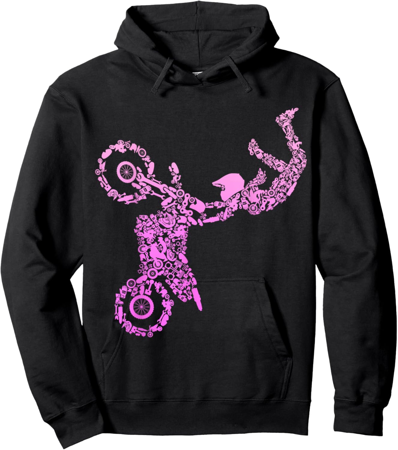 Dirt Bike Rider Motocross Enduro Dirt Biking Women Girls Hoodie - Hoodie | Black
